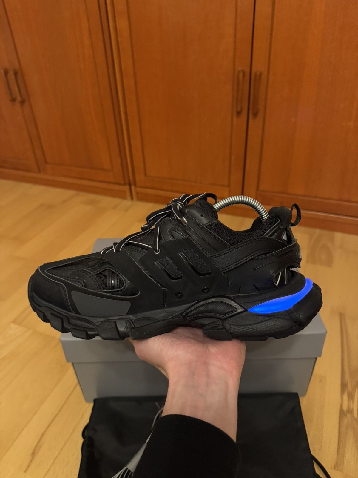 Balenciaga Balenciaga LED Track Triple Black Size US 7 / EU 40 - 5 Thumbnail