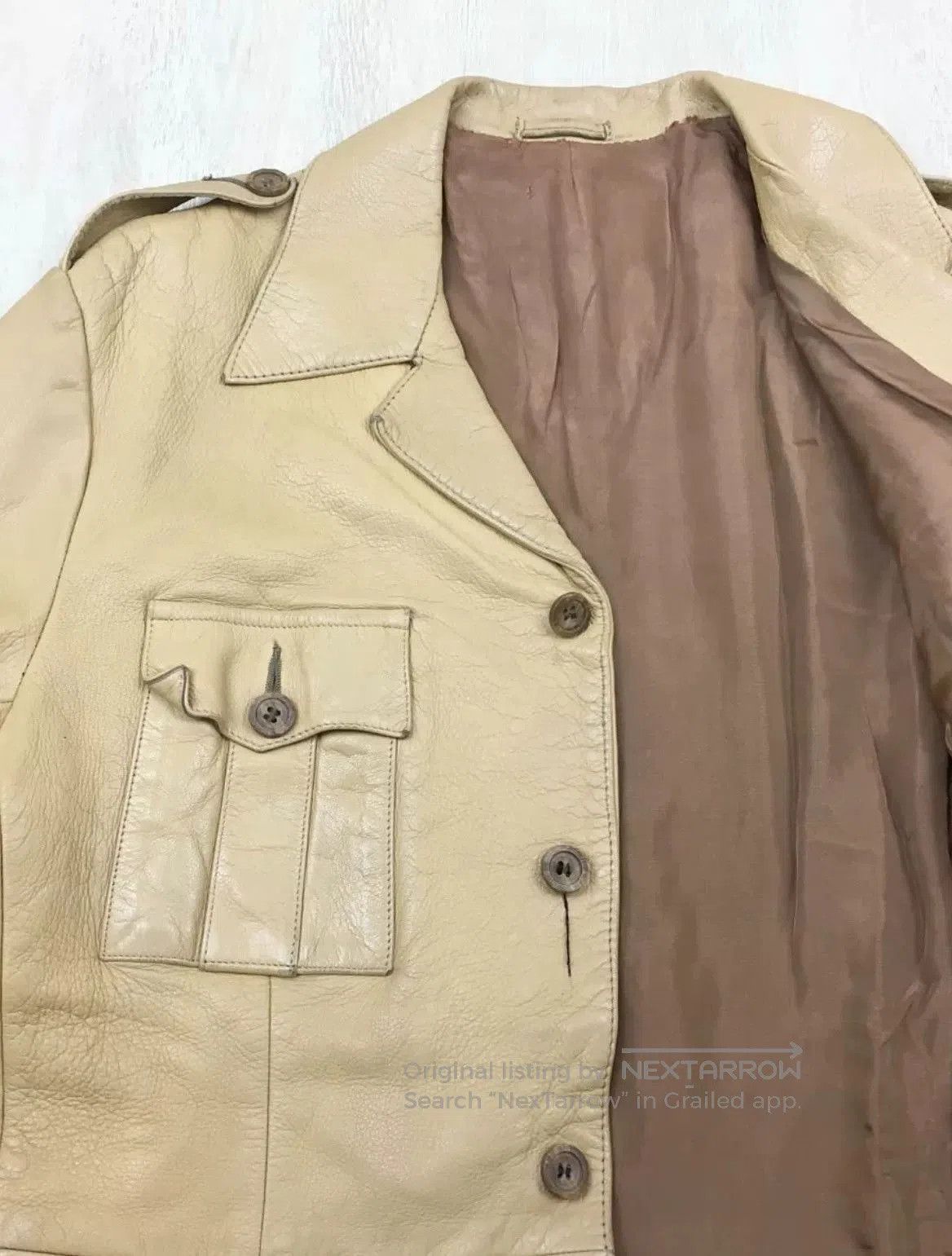 Vintage 70s 80s Vintage Leather Hunting Jacket. Size US M / EU 48-50 / 2 - 3 Thumbnail
