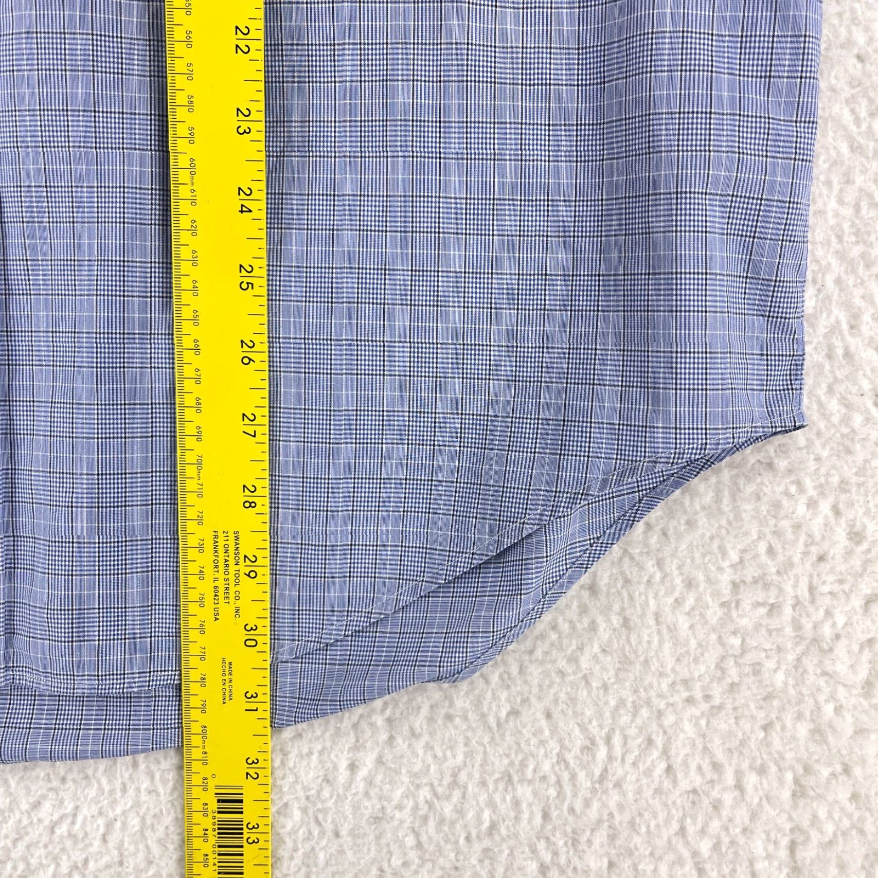 Ralph Lauren VINTAGE Ralph Lauren Button-Down Dress Shirt Men Large Blue Plaid Long Sleeve VTG Cotton Size 42R - 7 Thumbnail