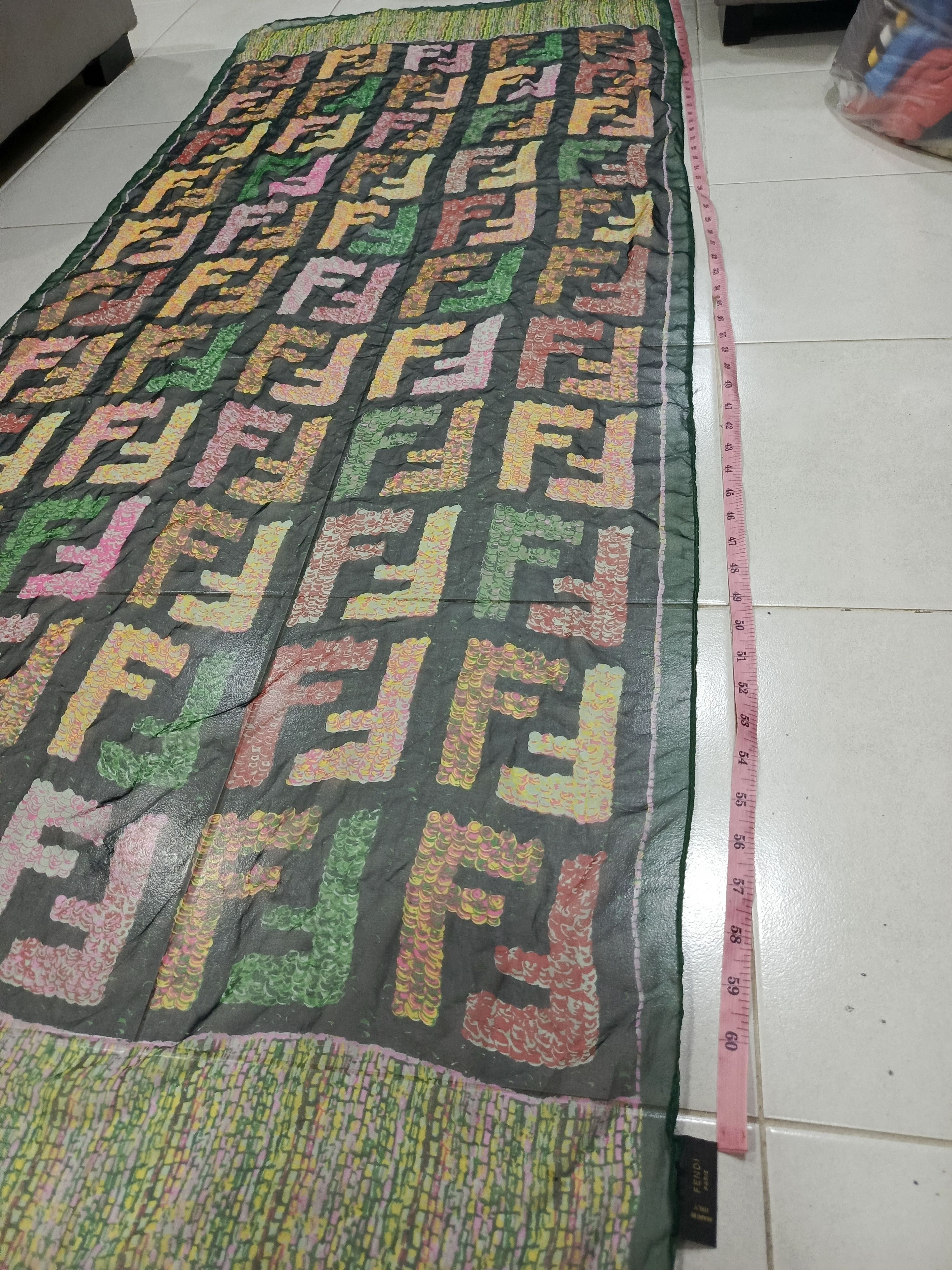 Fendi Fendi FF logo silk scarf. Size ONE SIZE - 15 Thumbnail