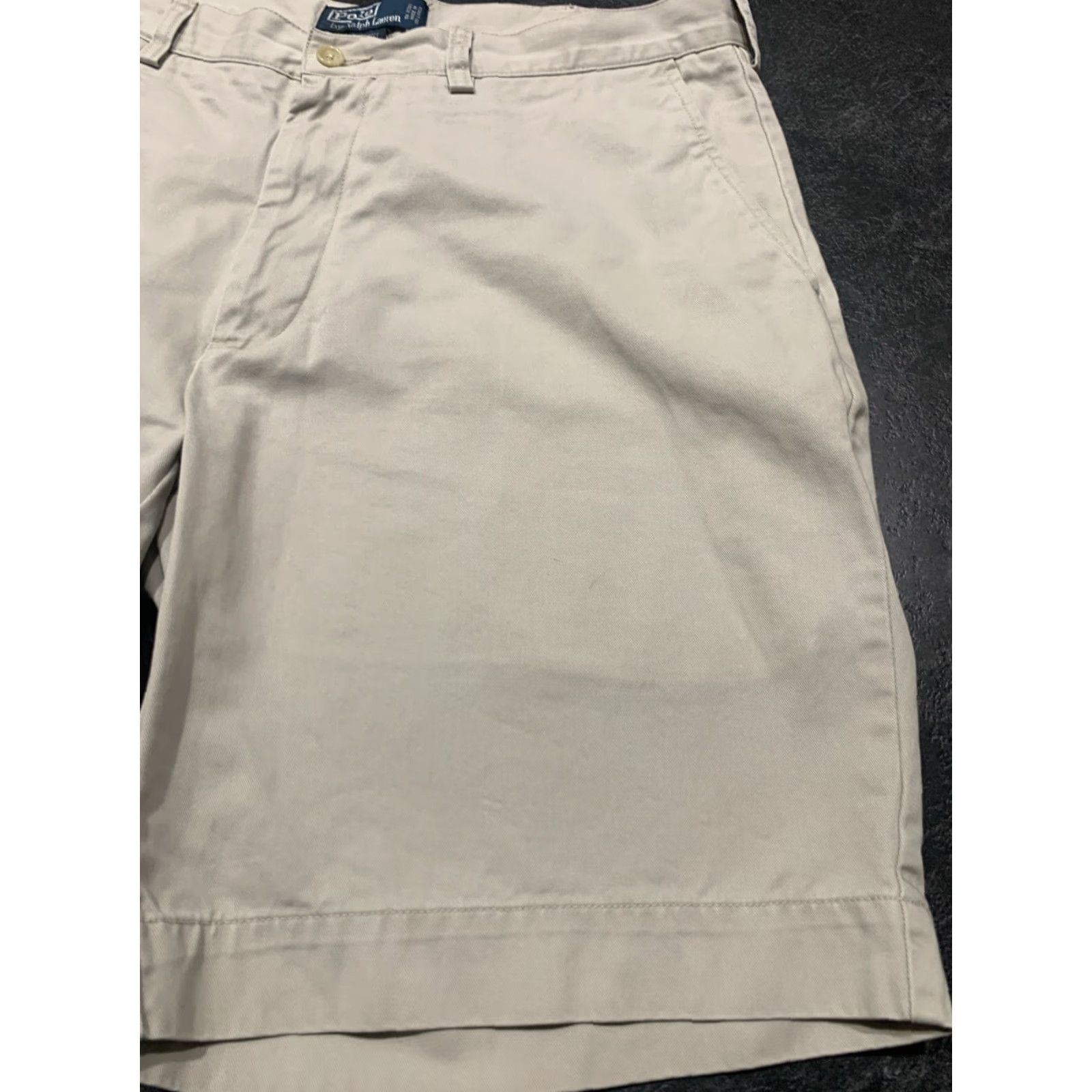 Polo Ralph Lauren VINTAGE Polo Ralph Lauren Men’s Flat Front Chino Pants 35 Beige Khaki Shorts Size US S / EU 44-46 / 1 - 3 Thumbnail