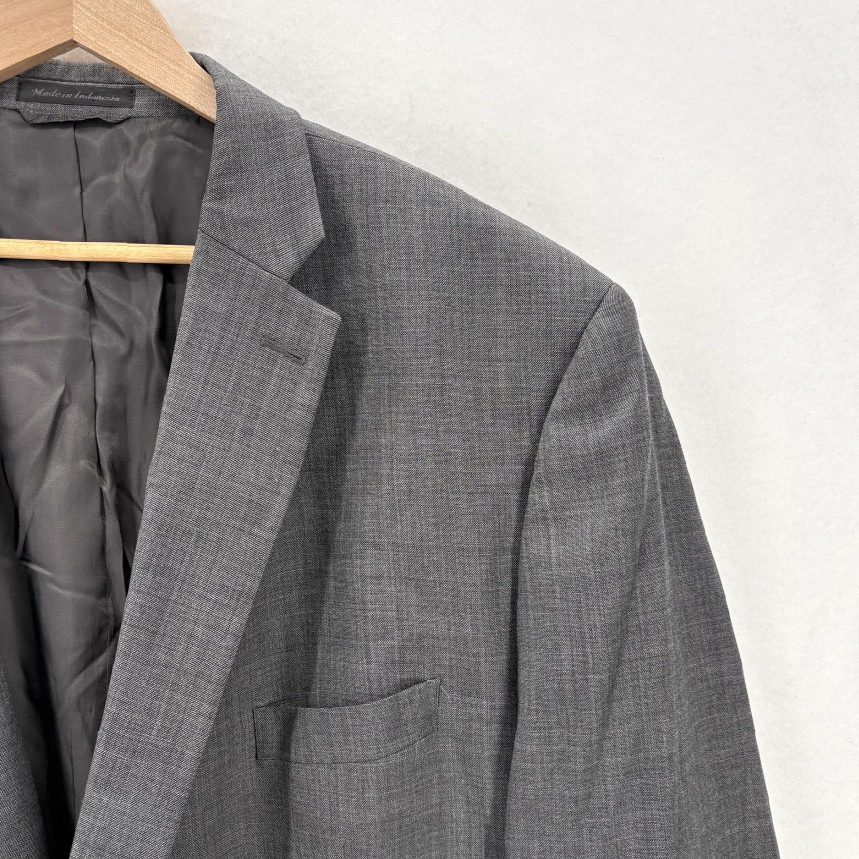 Ralph Lauren Lauren Ralph Lauren Blazer Mens 52R Gray Wool Stretch Two Button Suit Jacket Size 52R - 2 Thumbnail