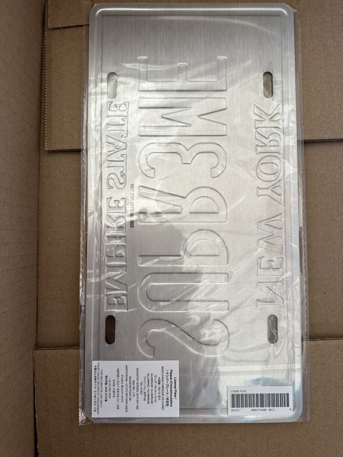 Supreme Supreme License Plate Size ONE SIZE - 3 Thumbnail