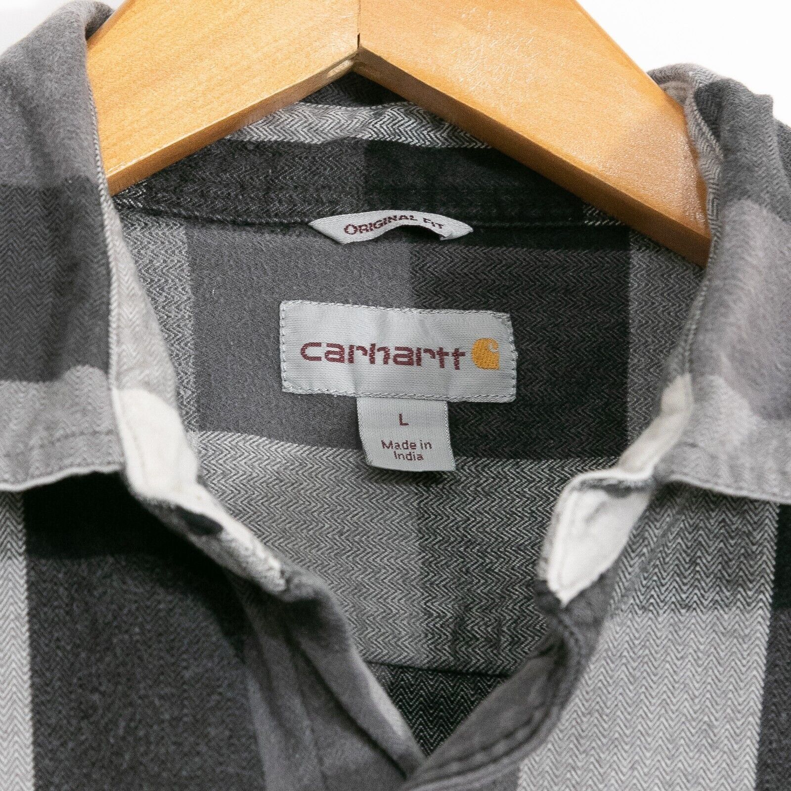 Carhartt Carhartt Plaid Button Up Shirt Large Black Gray Long Sleeve Size US L / EU 52-54 / 3 - 4 Thumbnail