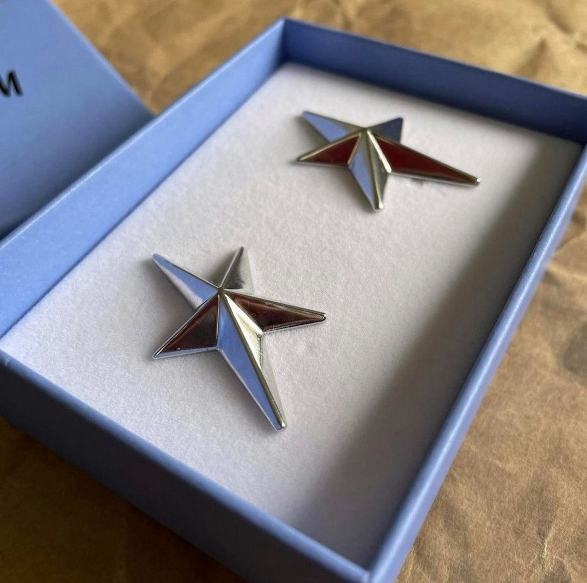 H&M × Mugler Mugler X H&M Silver Stars Earrings Size ONE SIZE - 3 Thumbnail