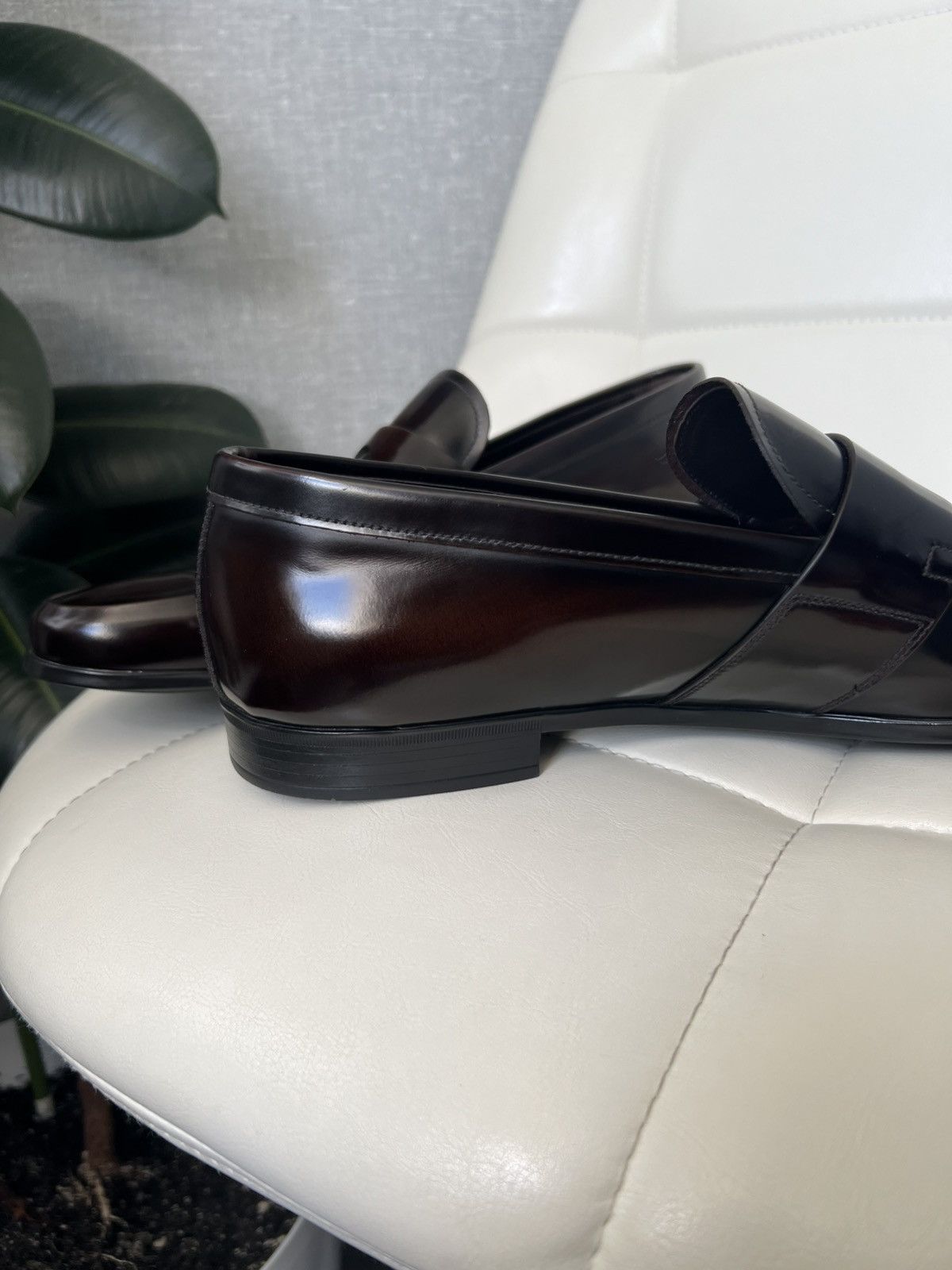 Prada Prada Brown Polished Leather Penny Loafers Men’s Size 11 Size US 12 / EU 45 - 13 Thumbnail