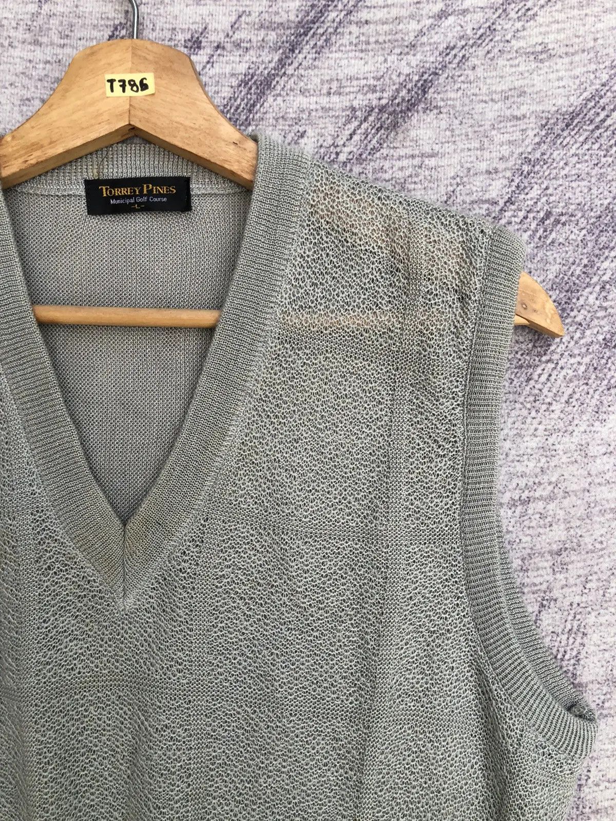 Designer × Olive Vintage Torrey Pines Checked Box V-Net Vest Size US S / EU 44-46 / 1 - 5 Thumbnail
