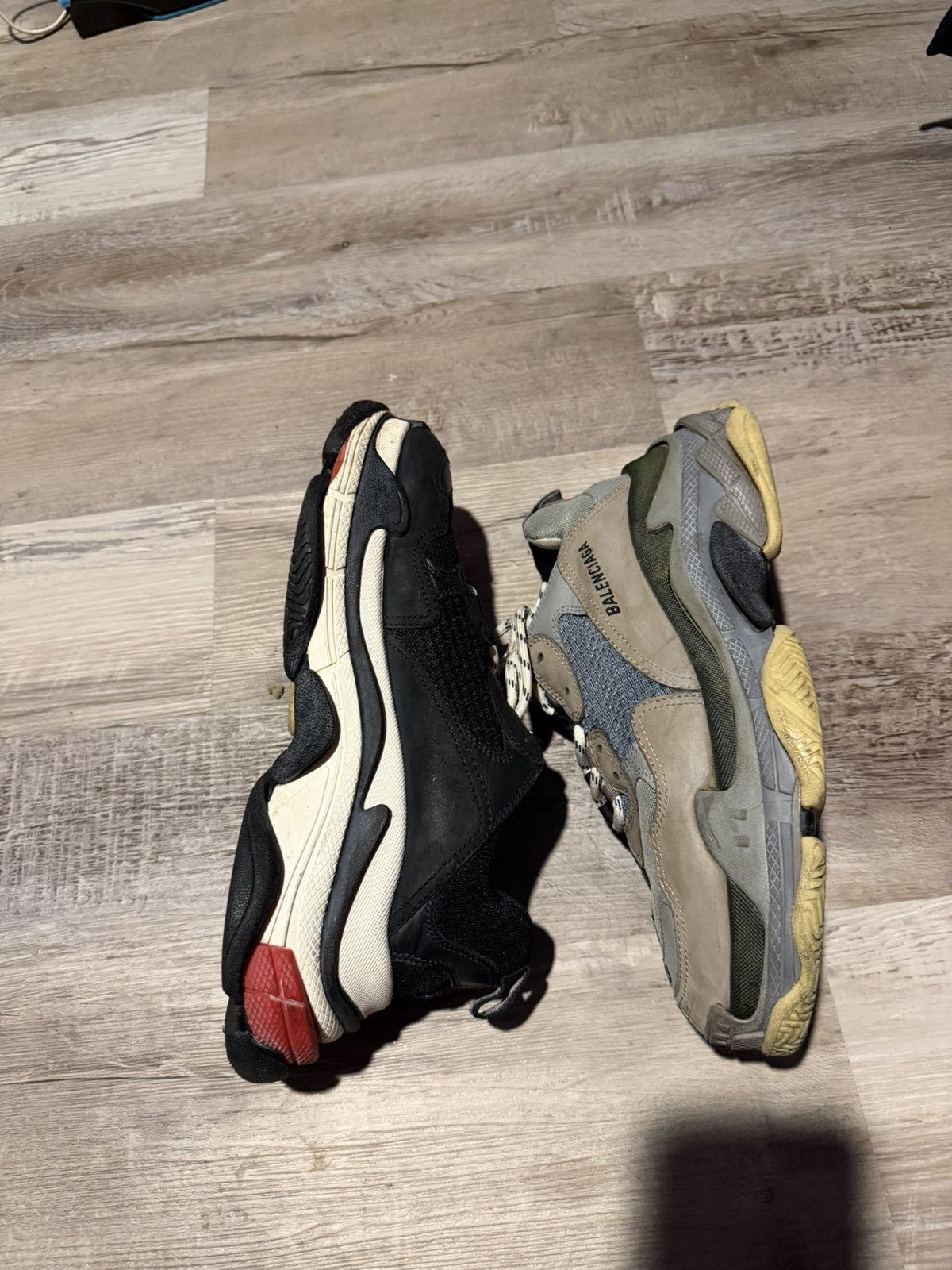 Balenciaga BALENCIAGA SPLIT BLACK GREY Size US 10 / EU 43 - 4 Thumbnail