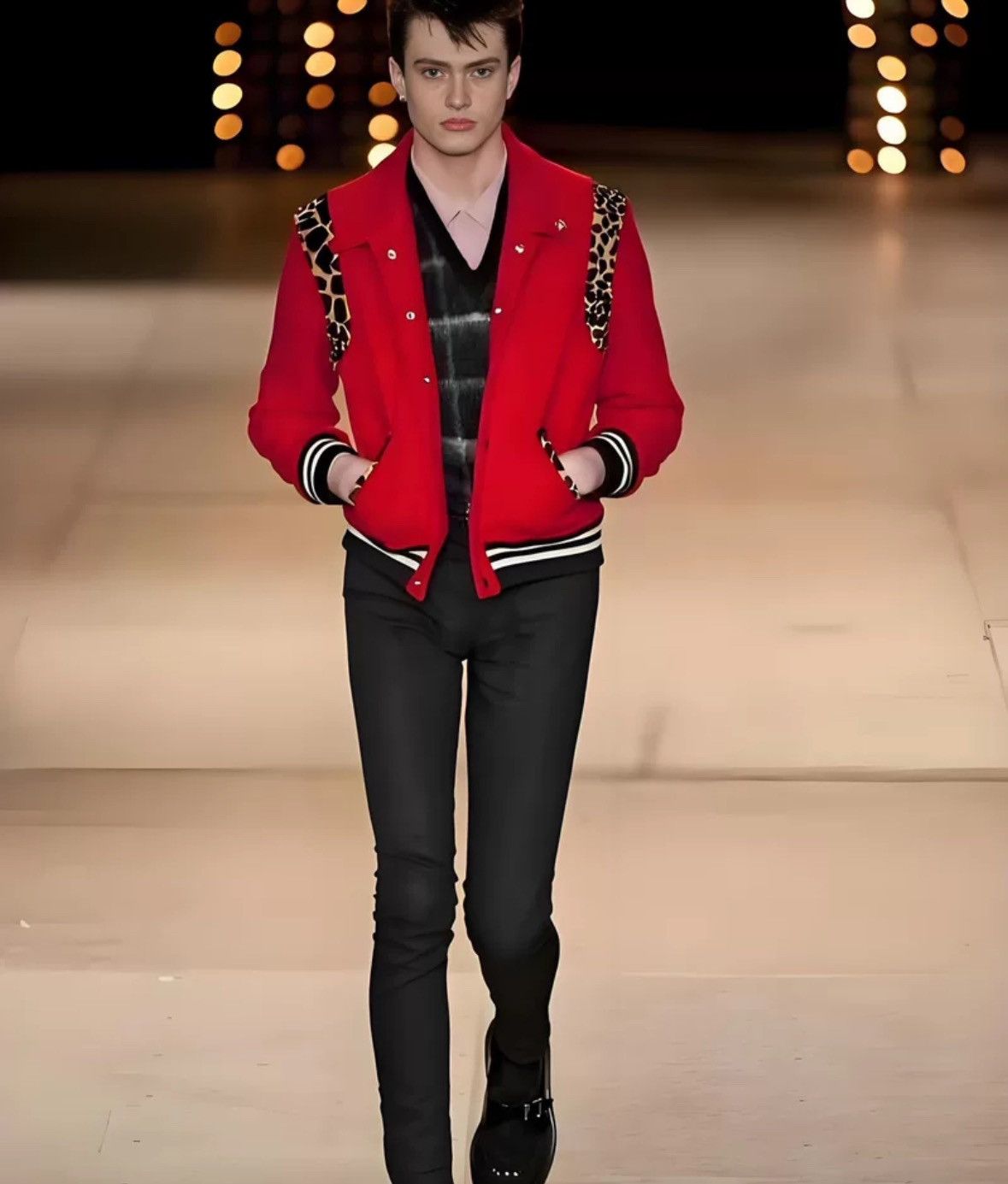 Saint Laurent Paris × Yves Saint Laurent Saint Laurent SLP genuine show red wool baseball jacket Size US M / EU 48-50 / 2 - 6 Thumbnail