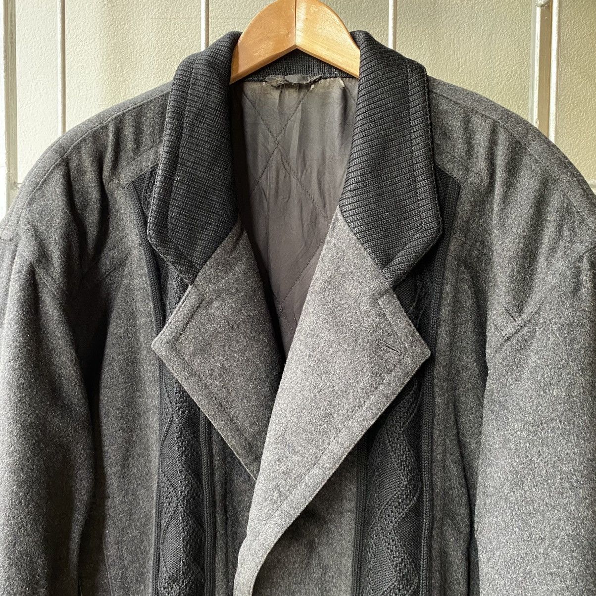 Designer BLACK PIA Dark Gray Knit Panel Jacket Size L / US 10 / IT 46 - 5 Thumbnail