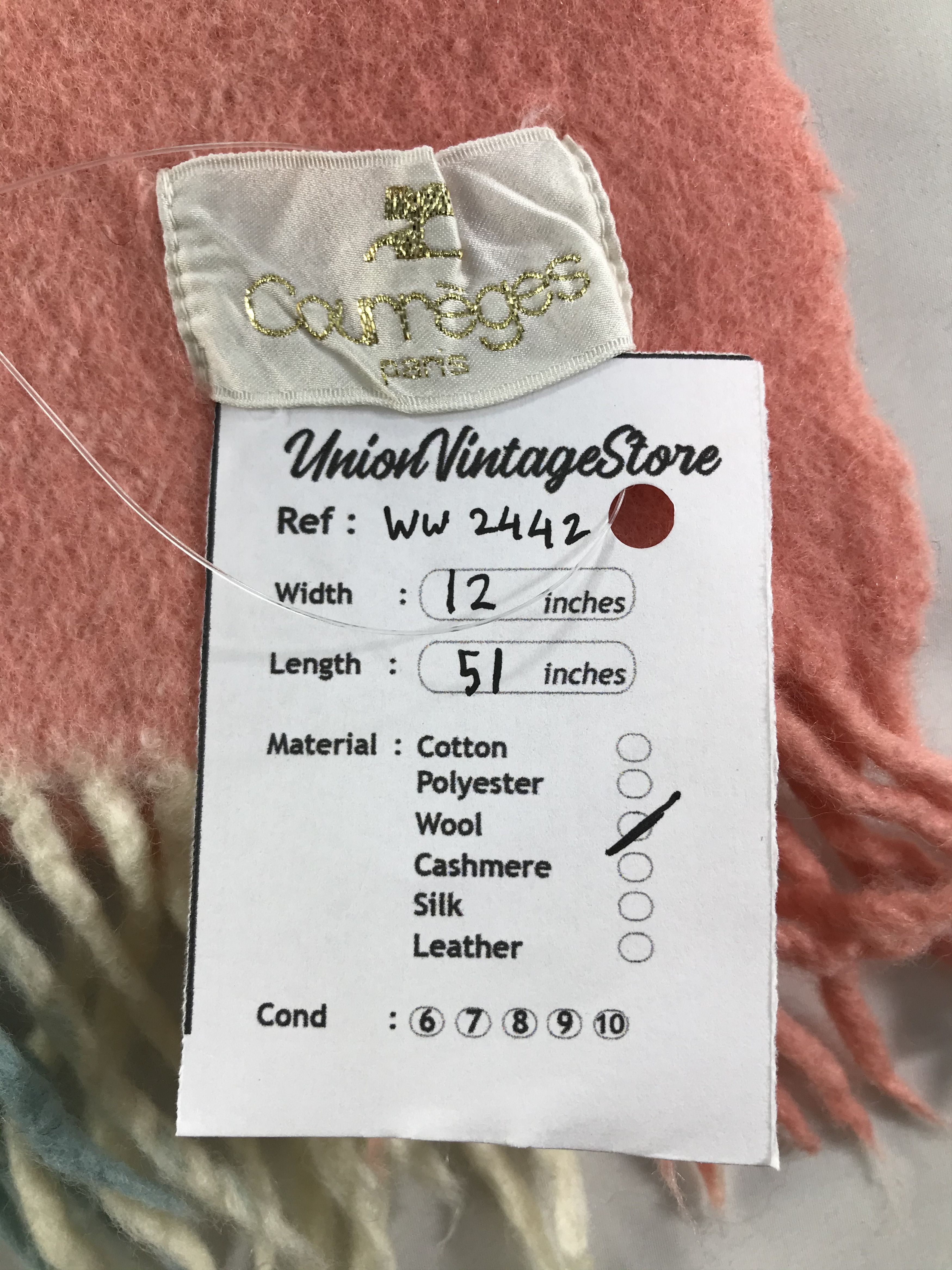 Courreges × Vintage Courreges Homme Scarf / Muffler / Neckwear - WW2442 Size ONE SIZE - 4 Thumbnail