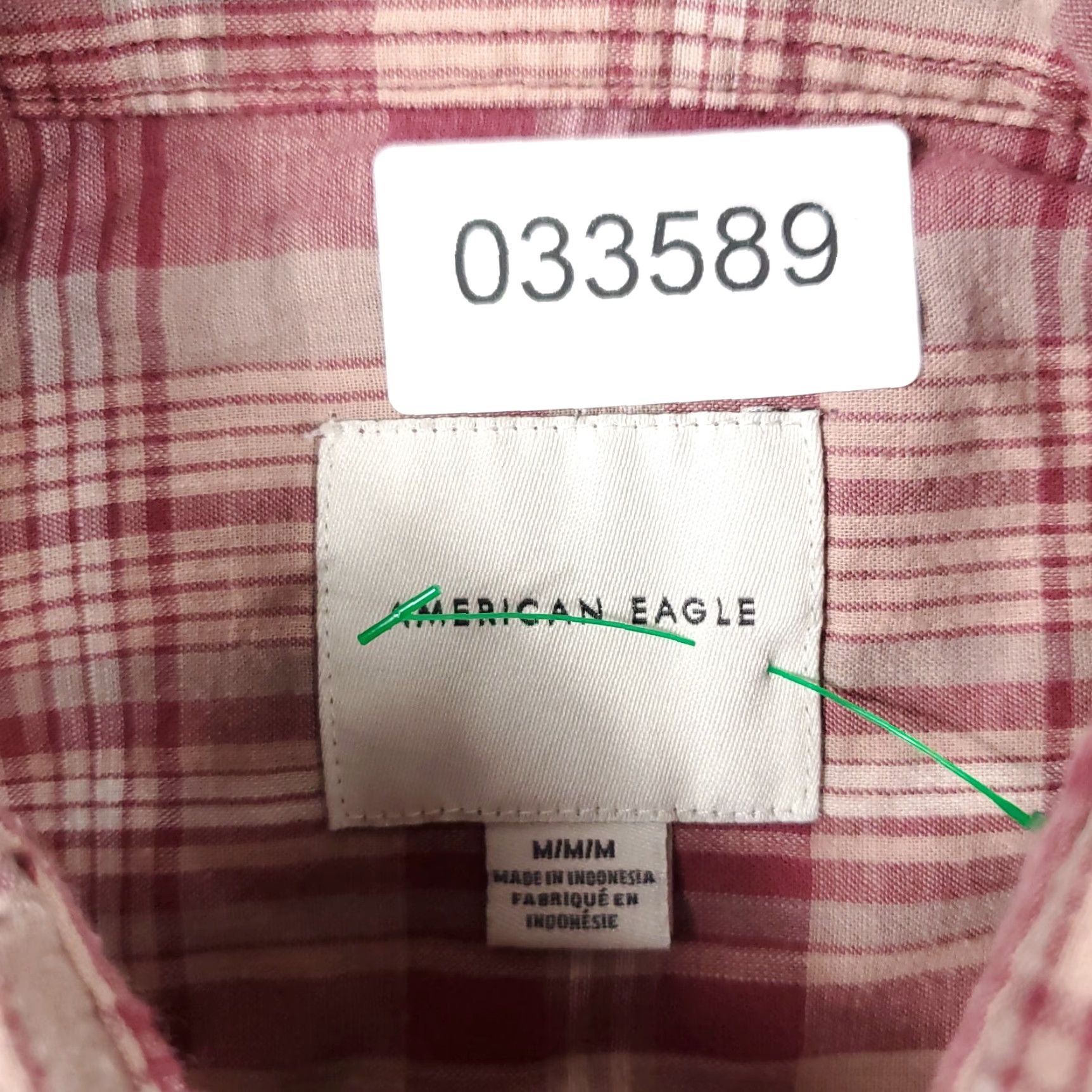 American Eagle Outfitters American Eagle Outfitters Shirt Men Adult Medium Red Plaid Short Sleeve Button-Up Cotton Casual Classic Preppy Mens Size US M / EU 48-50 / 2 - 6 Thumbnail