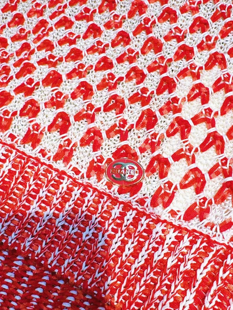 Chanel Chanel 17P red and white double-layer braided short sleeve Size XS / US 0-2 / IT 36-38 - 3 Thumbnail