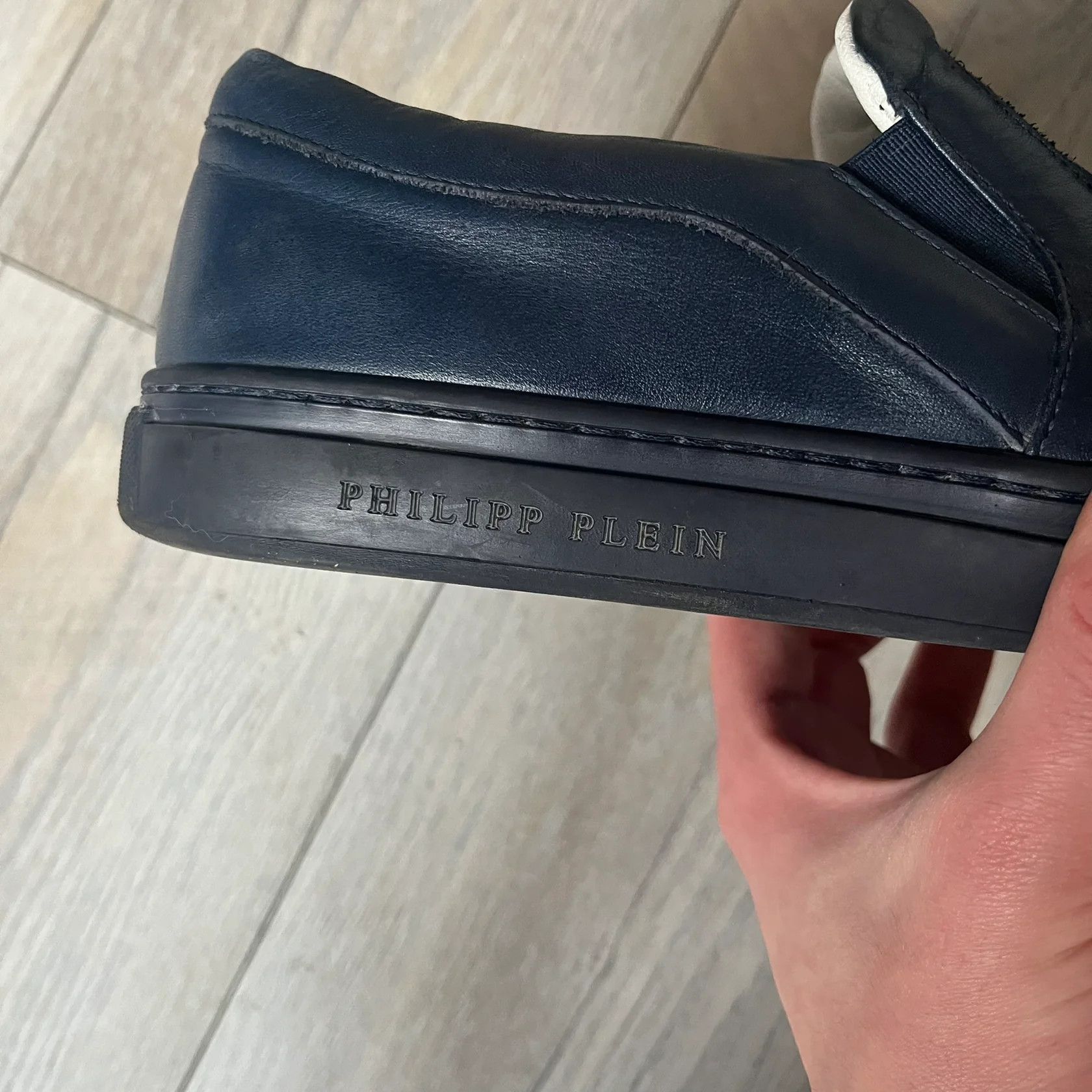 Philipp Plein Philipp Plein Navy Skull Slip Ons Size US 9 / EU 42 - 6 Thumbnail