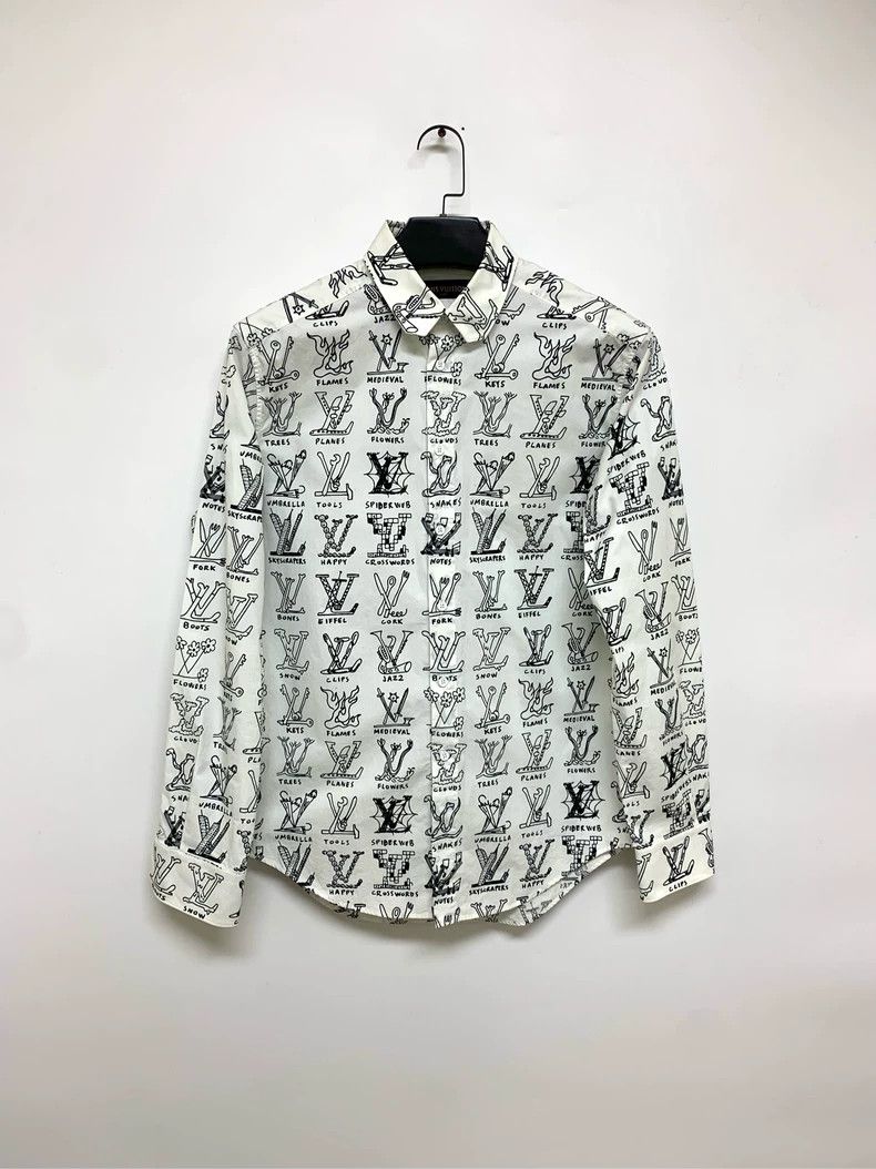Louis Vuitton LOUIS VUITTON White gesture shirt Size US M / EU 48-50 / 2 - 1 Thumbnail