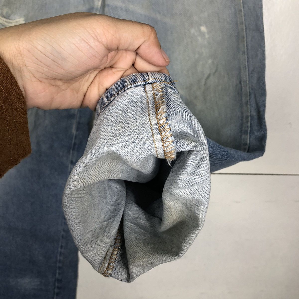 Japanese Brand 🔥90’s VINTAGE ACID WASH DENIM JEANS GOOSE & GENDER JAPAN Size US 32 / EU 48 - 12 Thumbnail