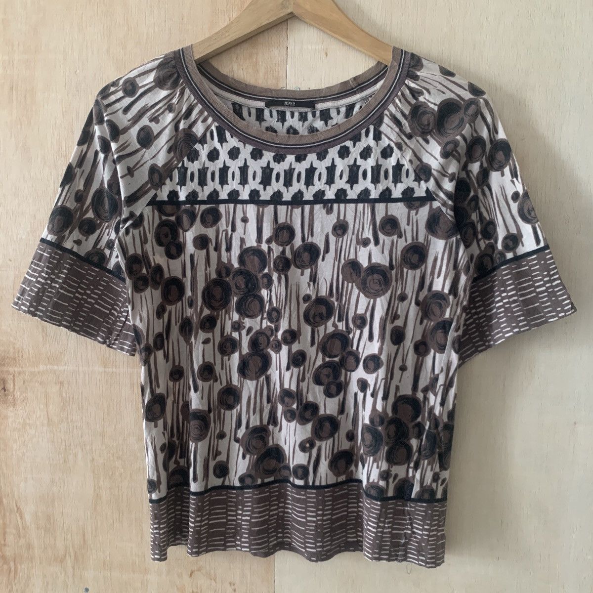 Hugo Boss Boss by Hugo Boss Abstract Art Pattern Women's Tee Size S / US 4 / IT 40 - 1 Thumbnail