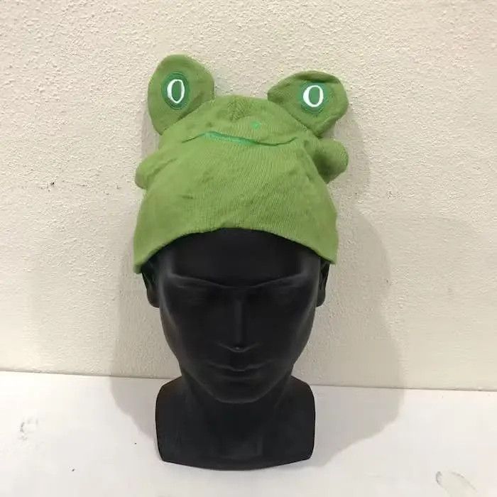 Cartoon Network × Vintage Japanese Brand Cartoon Frog Face Bunny Horn Beanie Hat Size ONE SIZE - 2 Thumbnail