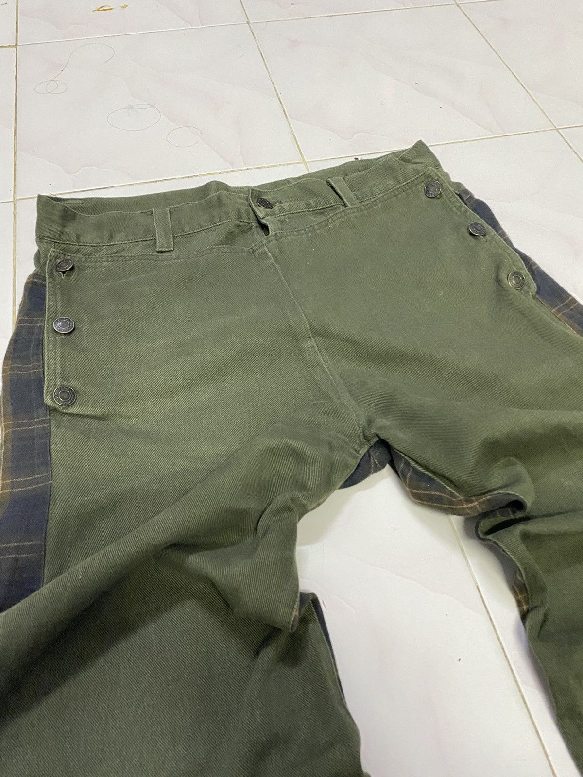 If Six Was Nine × Kapital × Needles Unbrand Shadow Plaid Patch Rebuild Pant Size US 32 / EU 48 - 5 Thumbnail