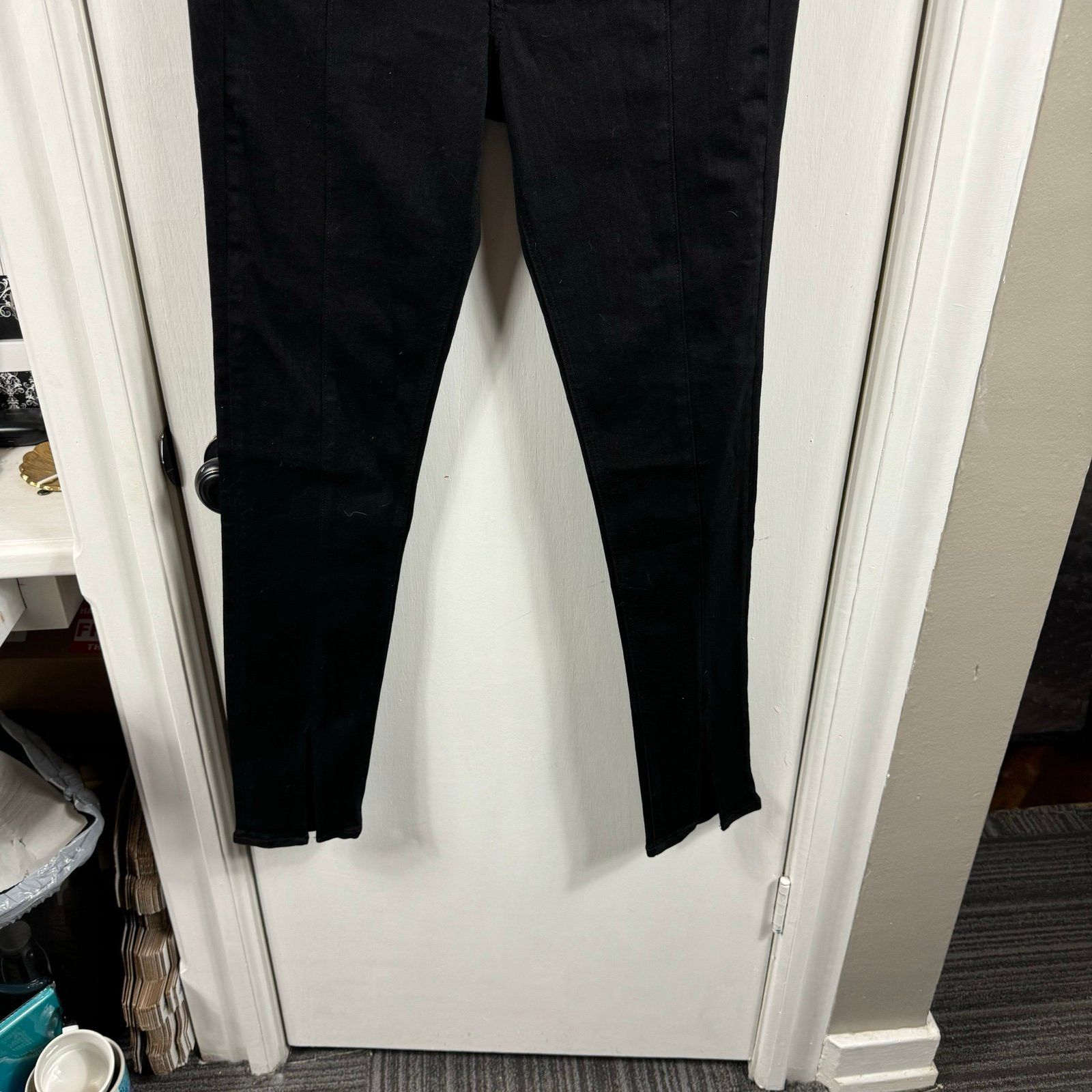 Rag & Bone Rag & Bone Yuki Skinny in Coal Bar split front. Size 30 Size 30" / US 8 / IT 44 - 6 Thumbnail