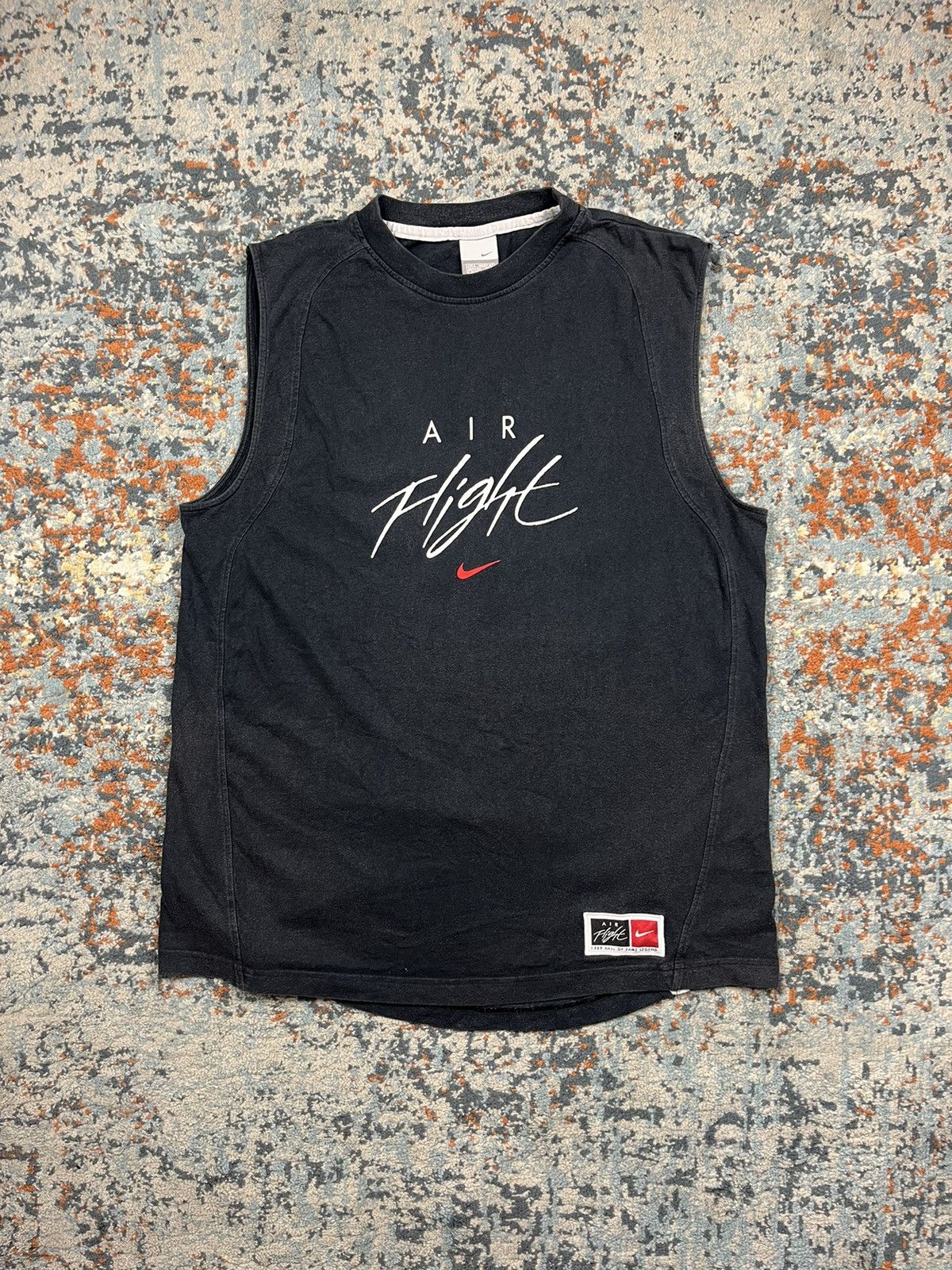 Other Vintage 00s Nike Air Flight 89 center swoosh sleeveless tee Size US L / EU 52-54 / 3 - 1 Thumbnail