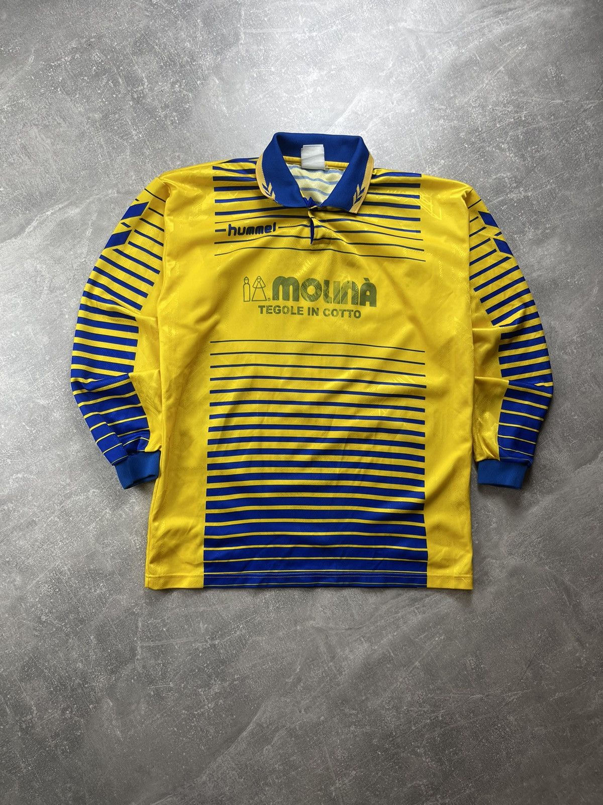 Hummel Vintage Hummel Football Jersey Yellow Long Sleeve 80s Retro Size US M / EU 48-50 / 2 - 2 Thumbnail