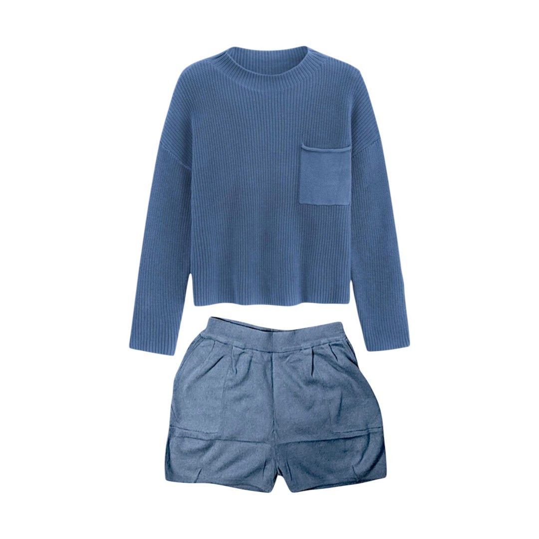 Other Women's Winter 2 Piece Sweater Set Casual Pullover + Short Size M / US 6-8 / IT 42-44 - 3 Thumbnail
