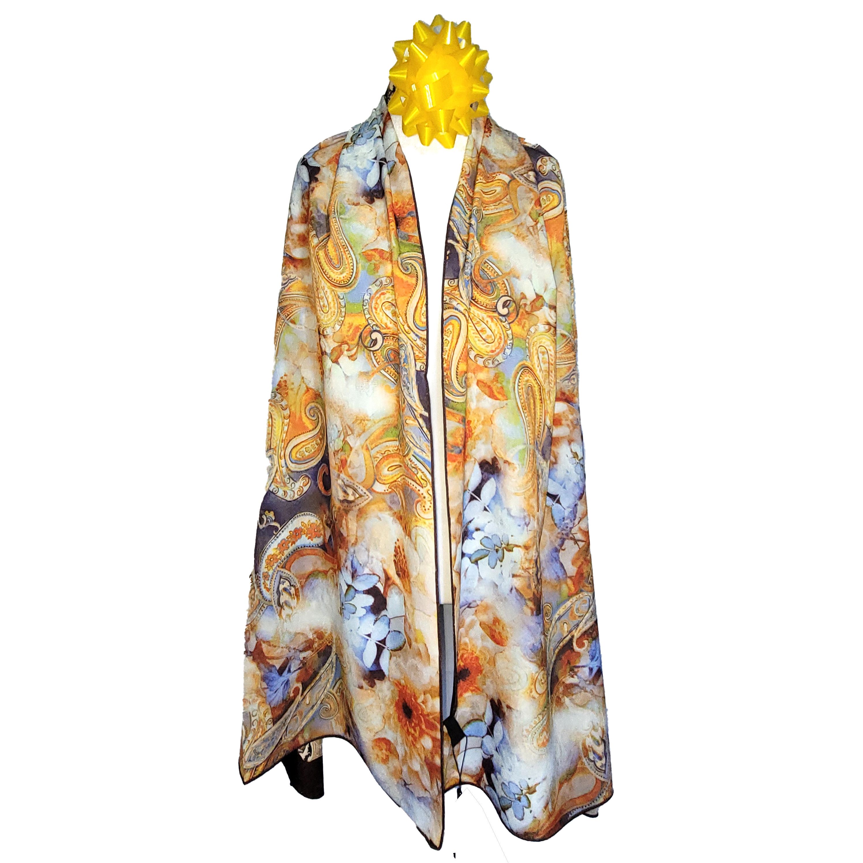 Other NWT Double-Sided Silk Scarf 27"x70" Long Rectangle Wrap 3329 Size ONE SIZE - 7 Thumbnail