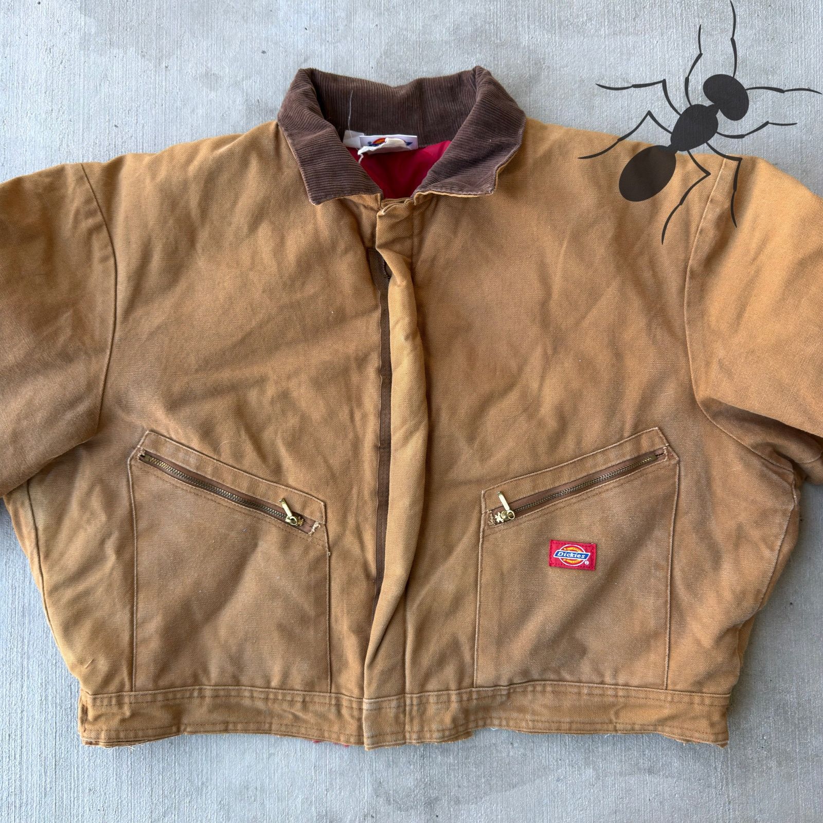 Dickies × Vintage Vintage Y2K dickies brown cropped work wear jacket Size US XL / EU 56 / 4 - 3 Thumbnail