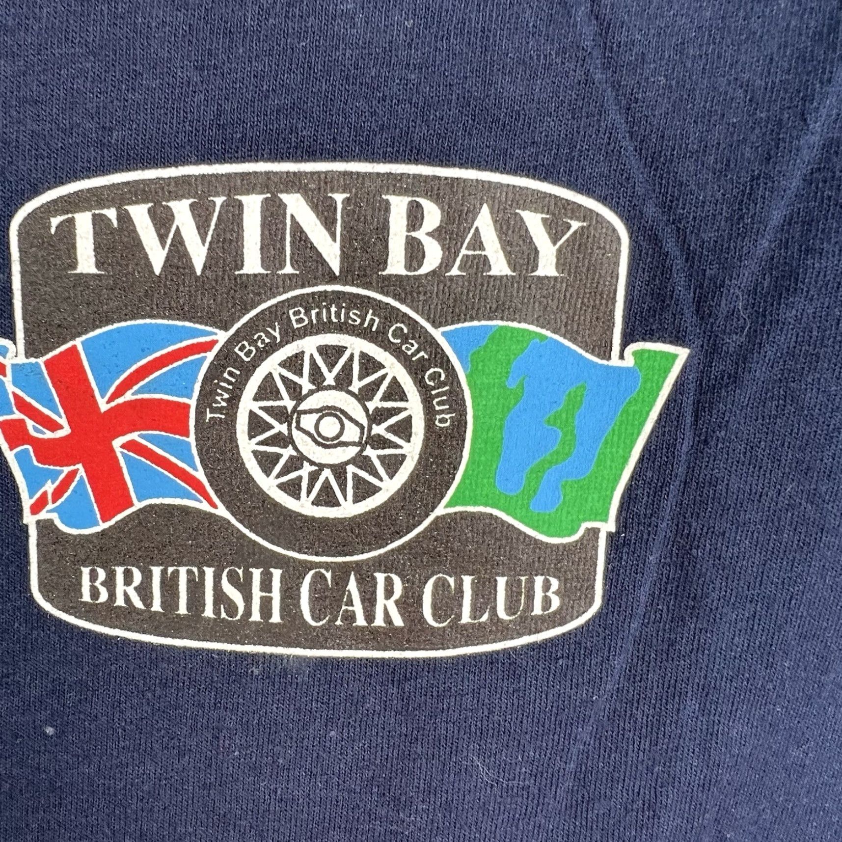 Gildan Gildan T-Shirt Men's XL Blue Twin Bay British Car Club Graphic Print Tee Car Show Size US XL / EU 56 / 4 - 3 Thumbnail