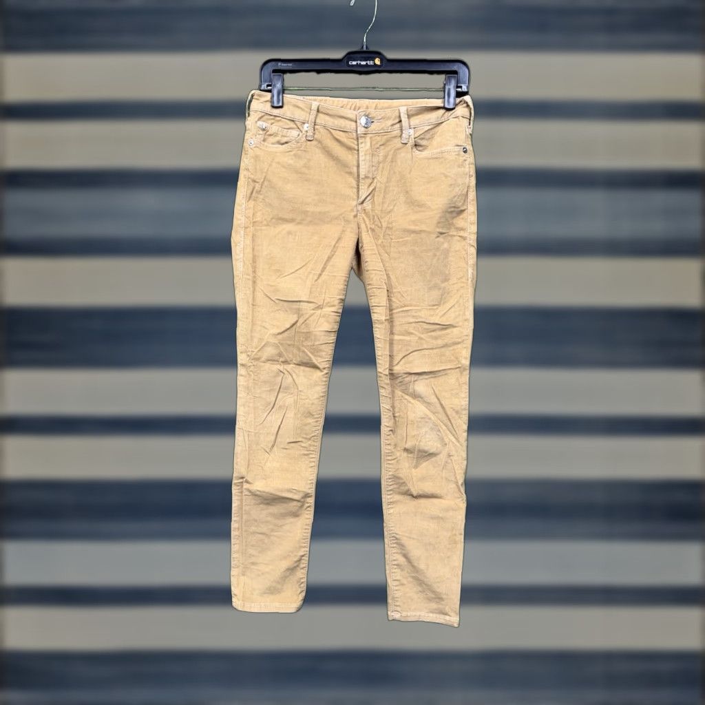 True Religion VINTAGE True Religion Corduroy Pants Womens Slim 28 Beige 26 Inseam 28x26 Halle Size 28" / US 6 / IT 42 - 1 Thumbnail