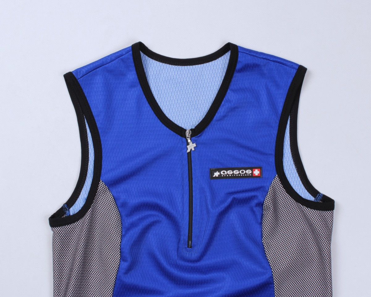 Asos ASSOS of Switzerland Vintage Blue Half Zip Cycling Jersey Size L / US 10 / IT 46 - 2 Thumbnail