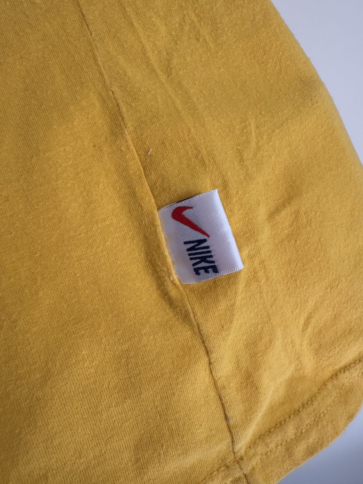 Nike Vintage Nike Yellow Embossed Logo Tee - Made in USA - Size L Size US L / EU 52-54 / 3 - 5 Thumbnail