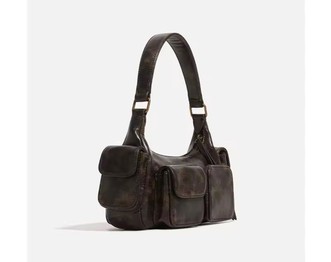 Japanese Brand × Leather Small Double Pockets Shoulder Bag Size ONE SIZE - 2 Thumbnail