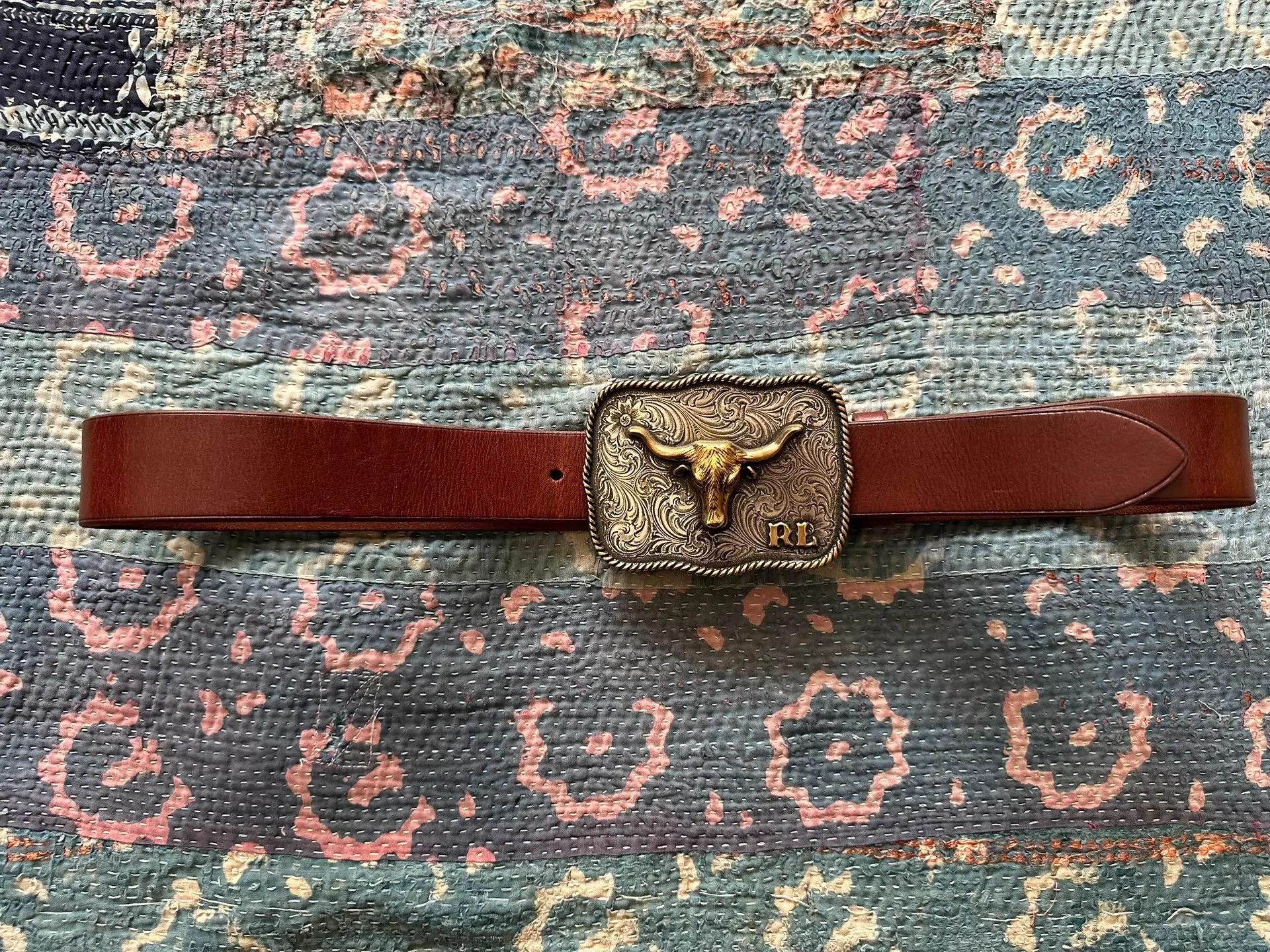 Polo Ralph Lauren Polo Ralph Lauren RL RRL Bull Head Belt Size 36 Size ONE SIZE - 1 Thumbnail