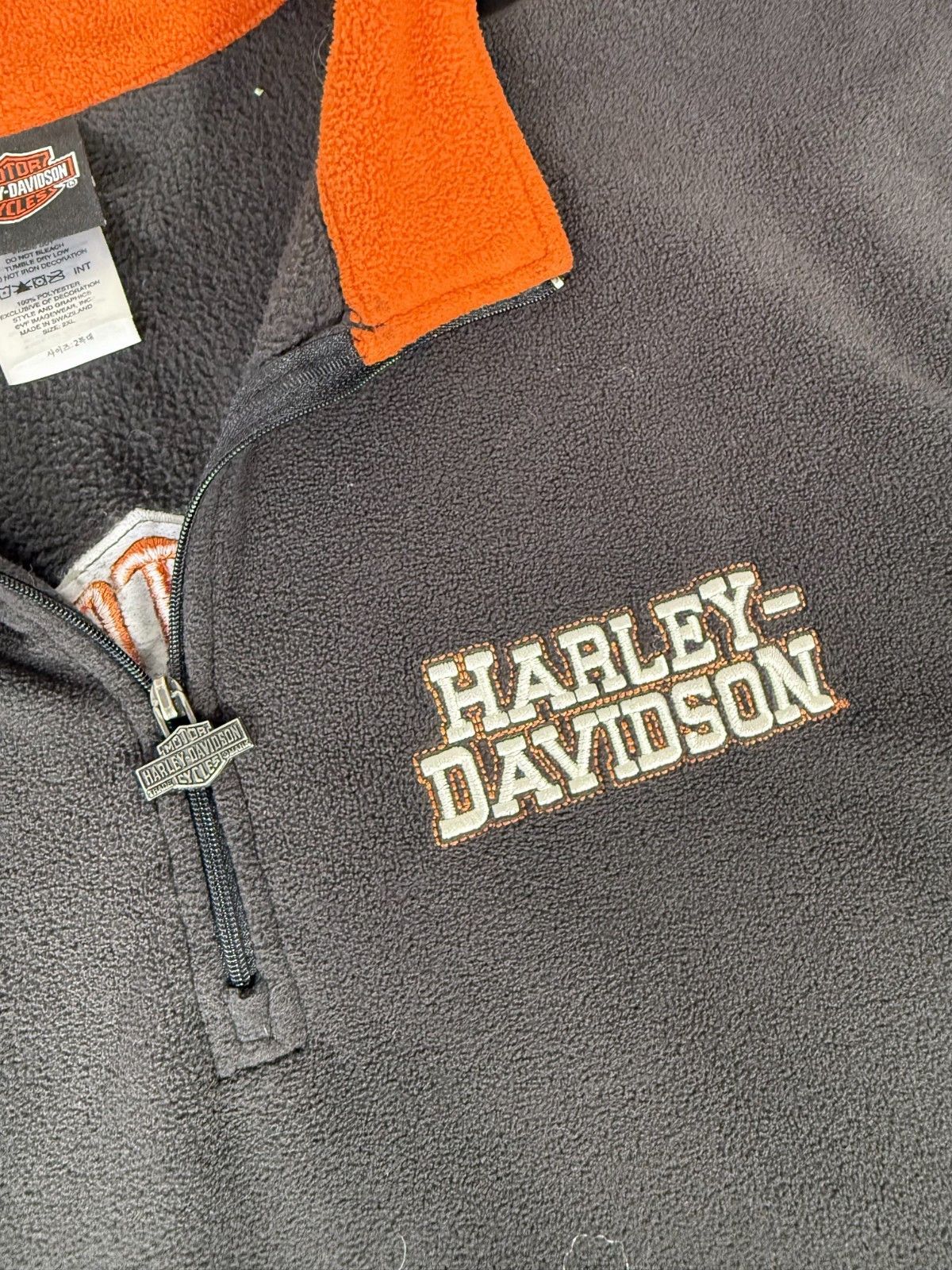 Harley Davidson Y2K Harley Davidson Full Zip Embroidered Fleece Vest Size US XXL / EU 58 / 5 - 3 Thumbnail