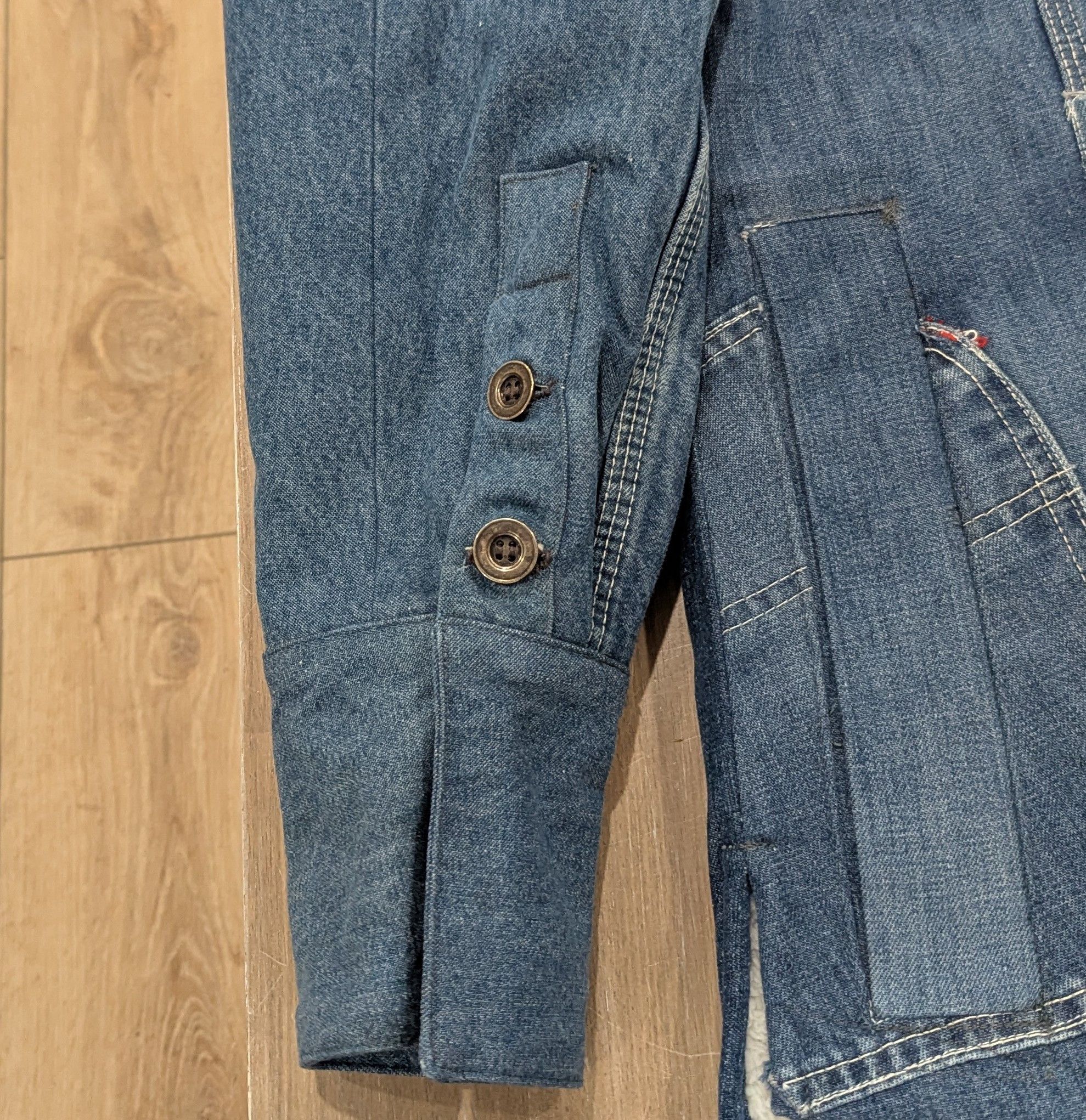 Greg Lauren Greg Lauren Sherpa Linen Denim Shawl Jacket Denim 2 - Medium Size US M / EU 48-50 / 2 - 4 Thumbnail