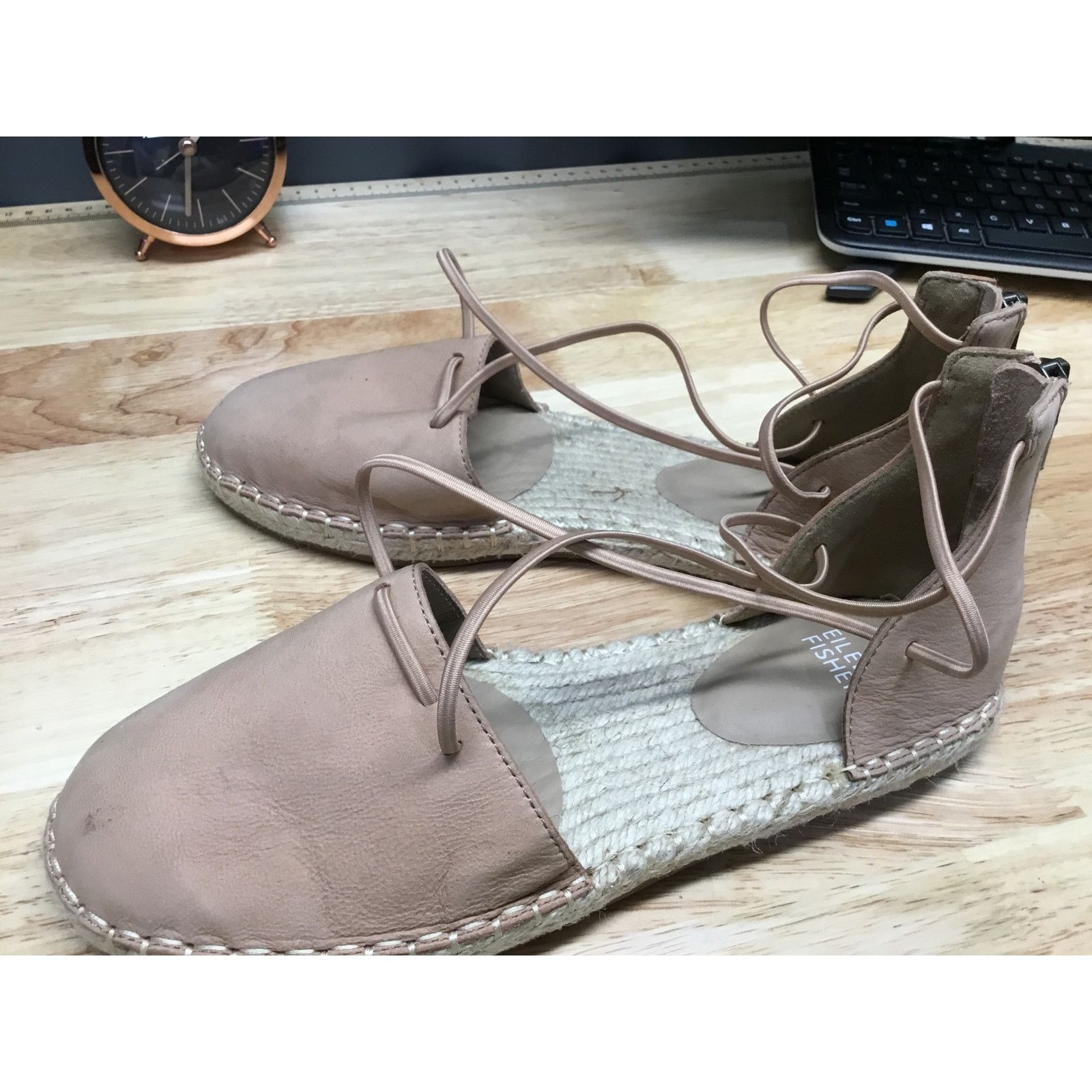 Eileen Fisher Eileen Fisher D'Orsay Lee Pink Espadrille Sandals Women's Size US 7 / IT 37 - 4 Thumbnail
