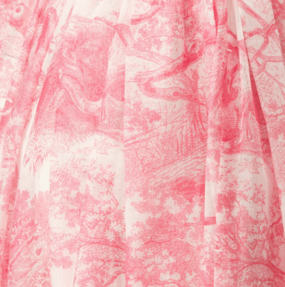 Dior o1w1db10925 441J90 Midi Skirt in White/Candy Pink Size 25" / US 0 / IT 36 - 3 Thumbnail