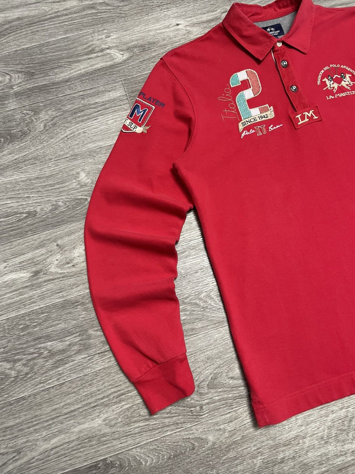 La Martina Vintage La Martina Italia Rugby Long Sleeve Polo Shirt Size US L / EU 52-54 / 3 - 5 Thumbnail