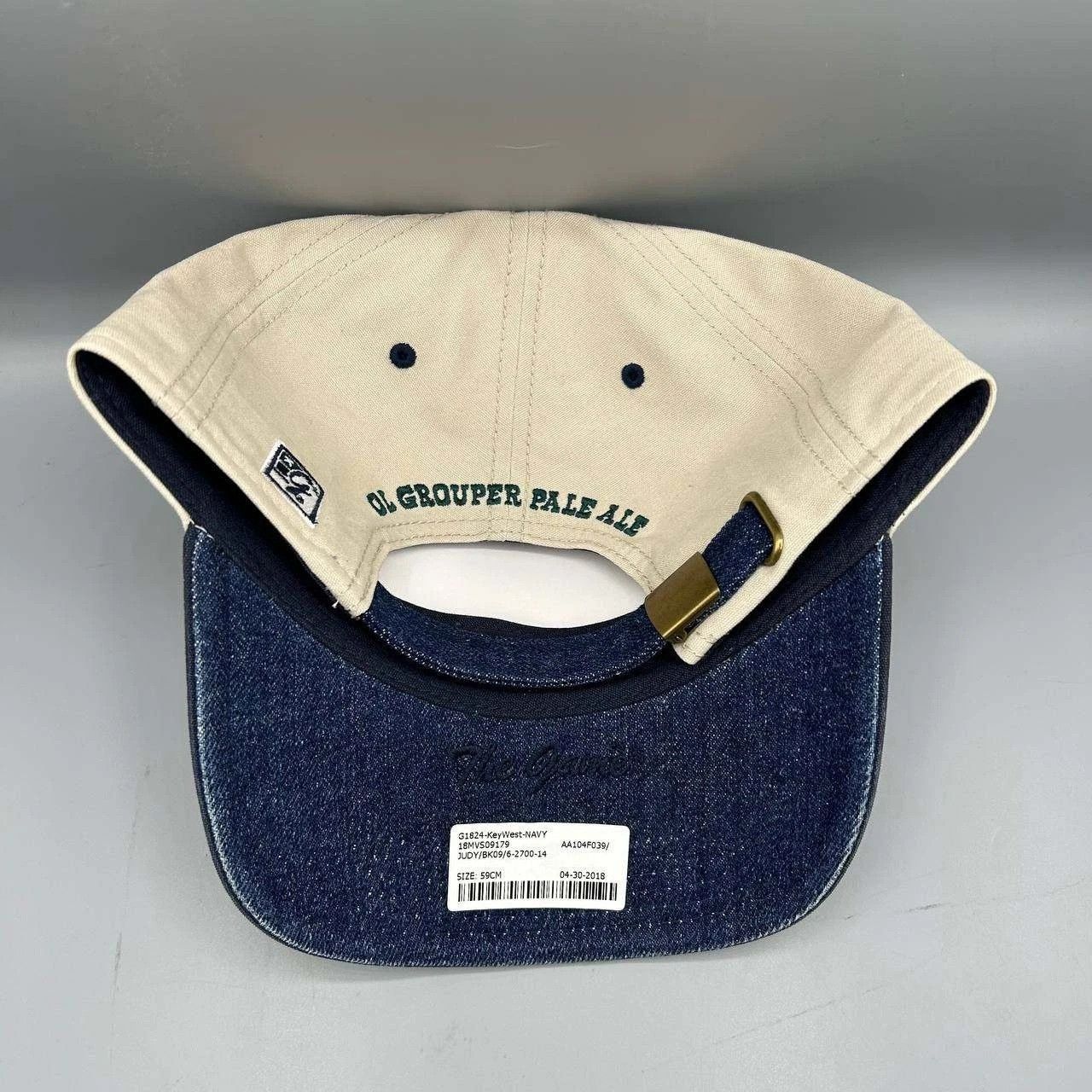 The Game Key West Brewing Ol Grouper Pale Ale Hat Men Navy Strap Back Size ONE SIZE - 6 Thumbnail