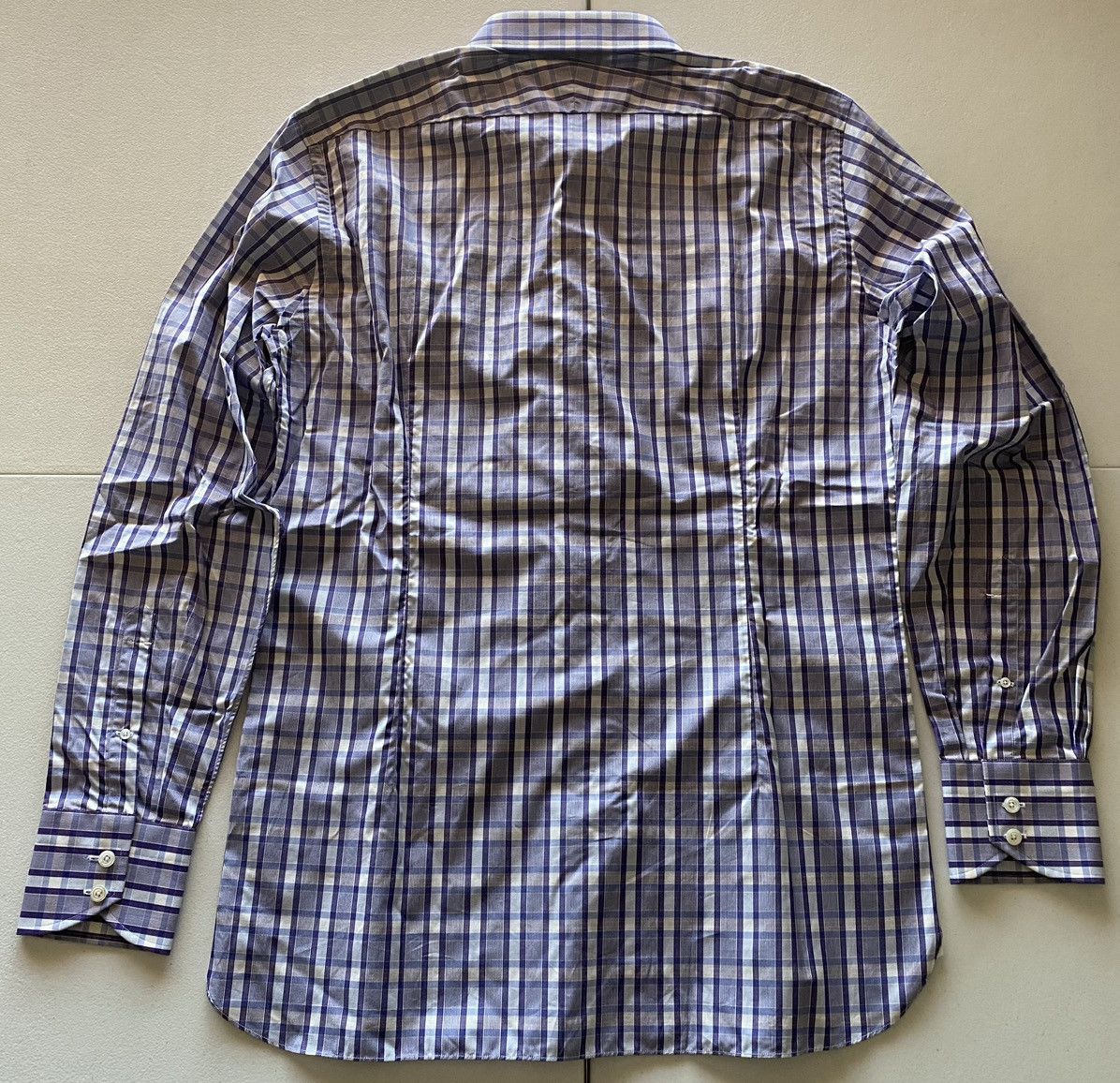 Tom Ford Tom Ford blue purple check shirt 16.5 42e NEW Size US L / EU 52-54 / 3 - 4 Thumbnail