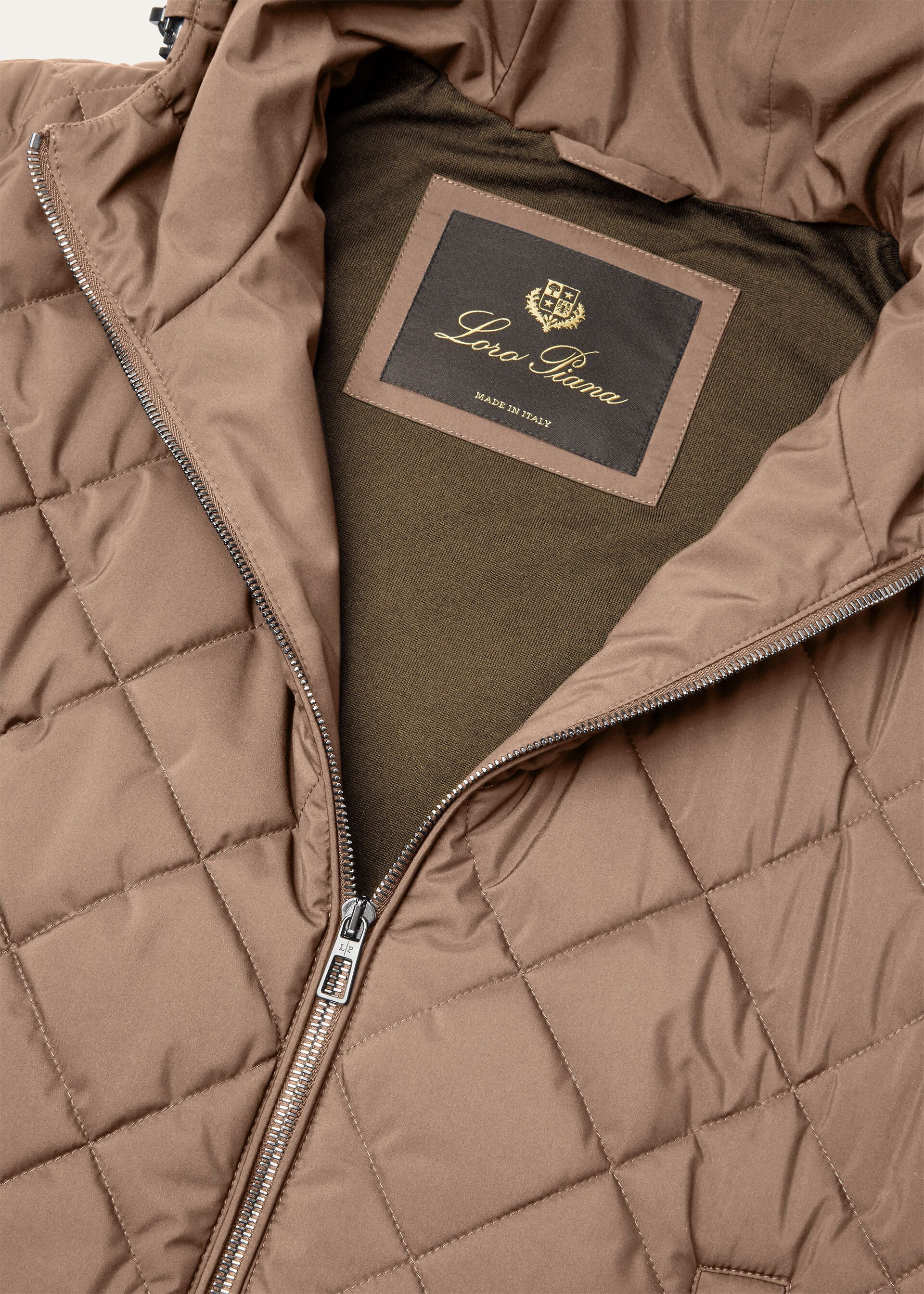 Loro Piana o1srvl11e0526 FAP9732 Ampay Bomber Jacket in Beige/Green Size US XL / EU 56 / 4 - 3 Thumbnail