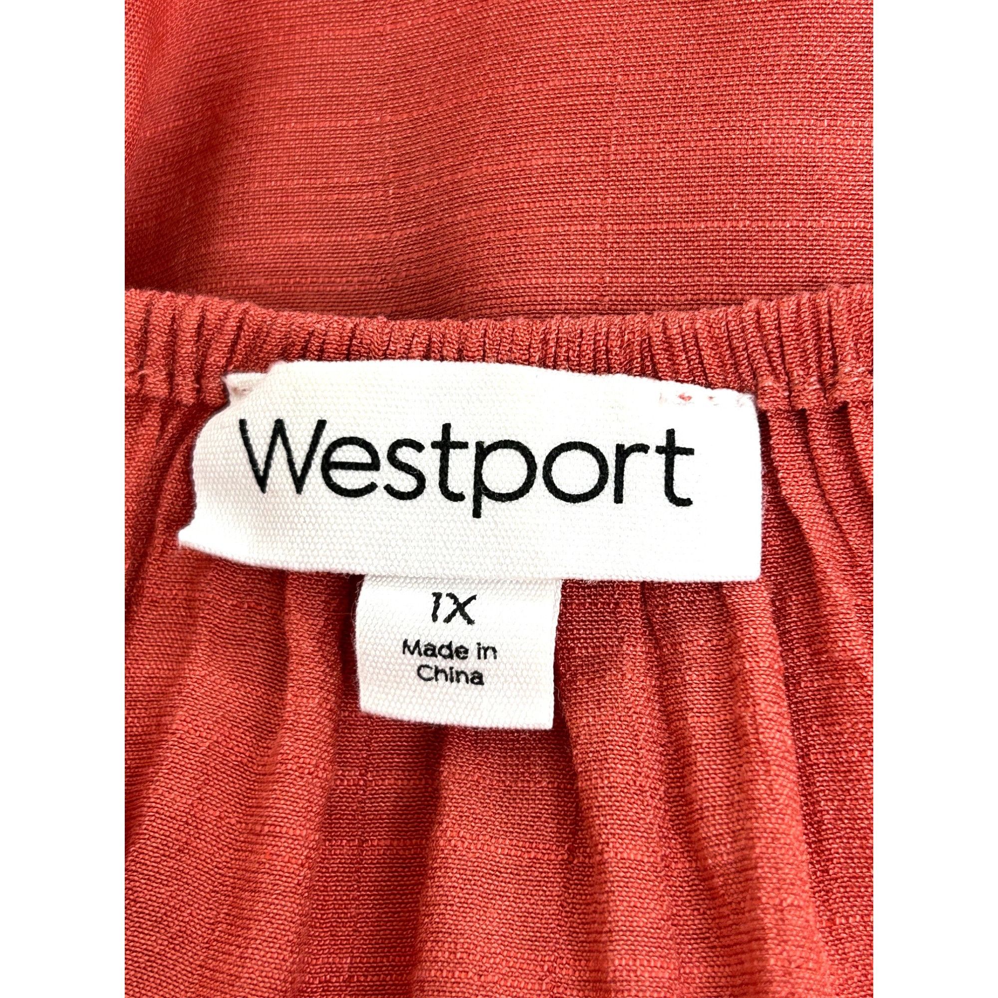 Other Westport Women’s Top Coral 1X Peasant Blouse Lace Trim Boho Size XL / US 12-14 / IT 48-50 - 5 Thumbnail