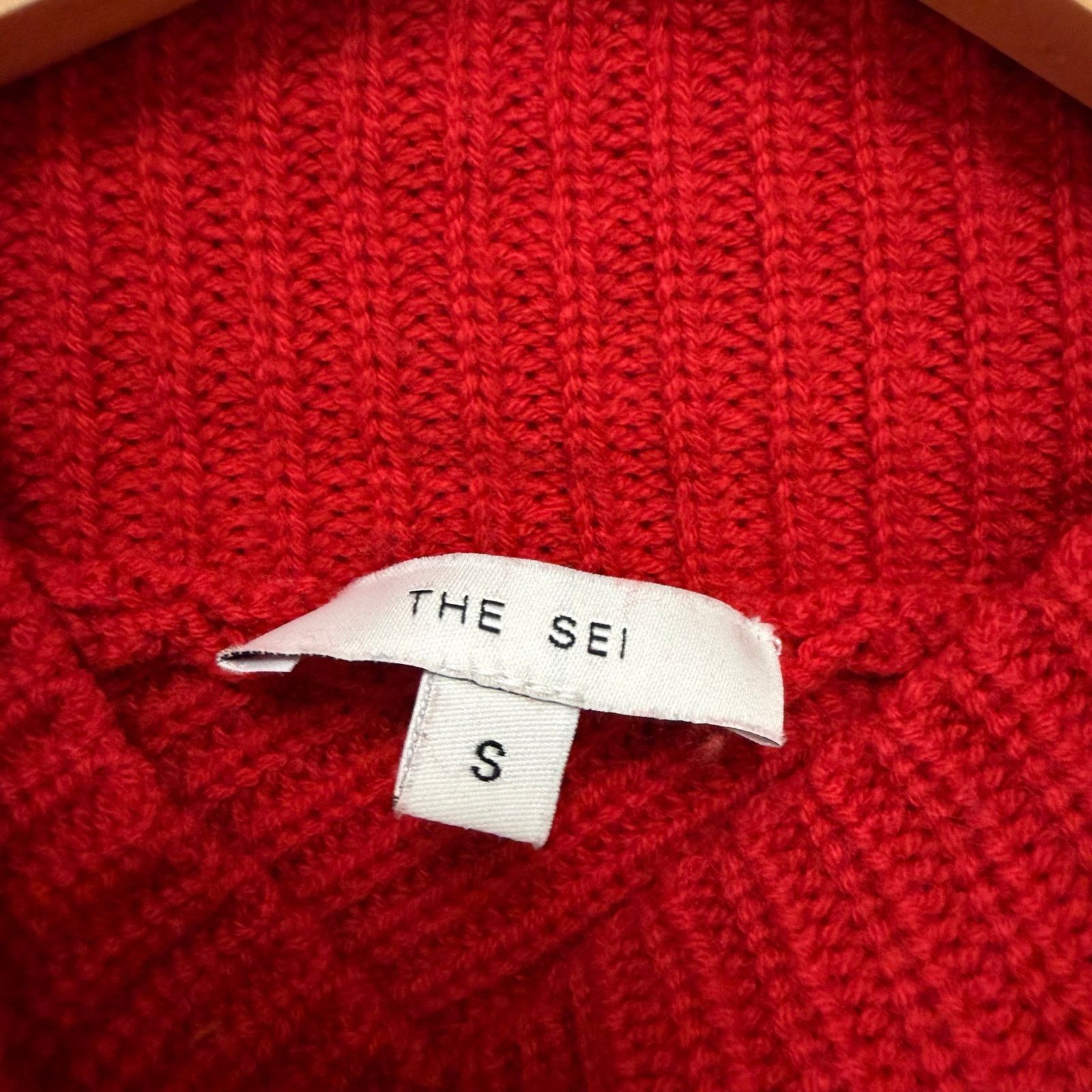 Other The Sei Red Knit Crossback Merino Wool Cashmere Sweater Sz S Size S / US 4 / IT 40 - 2 Thumbnail