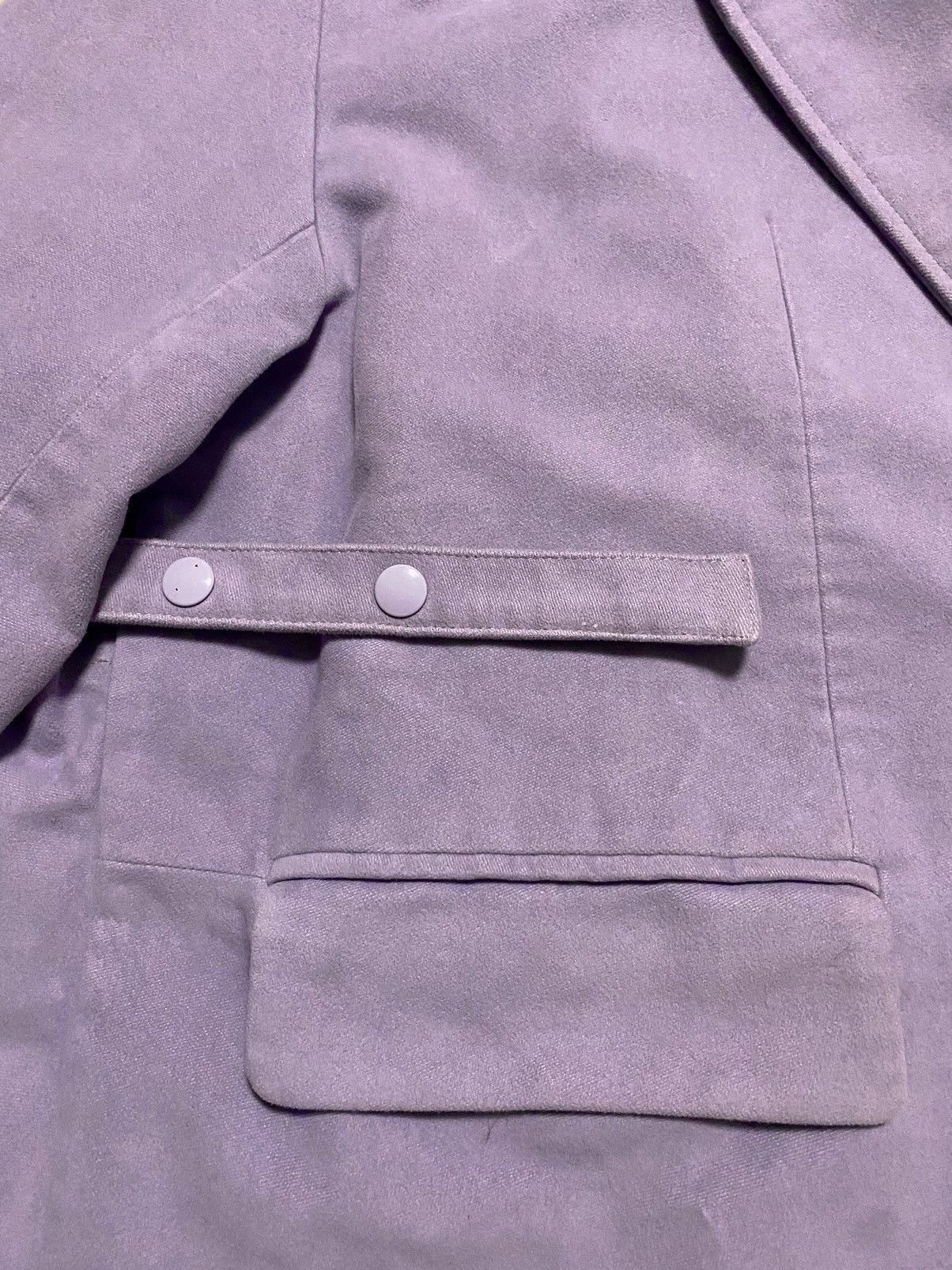 Acne Studios Women’s Oversized Single-breasted Cotton Blazer Light Purple Size ONE SIZE - 10 Thumbnail