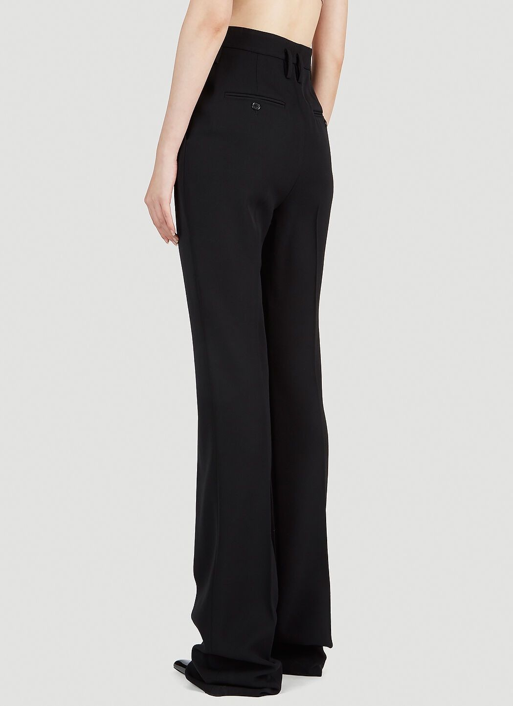Saint Laurent Paris o1s1wg111224 Bootcut Tailored Pants in Black Size 28" / US 6 / IT 42 - 4 Thumbnail