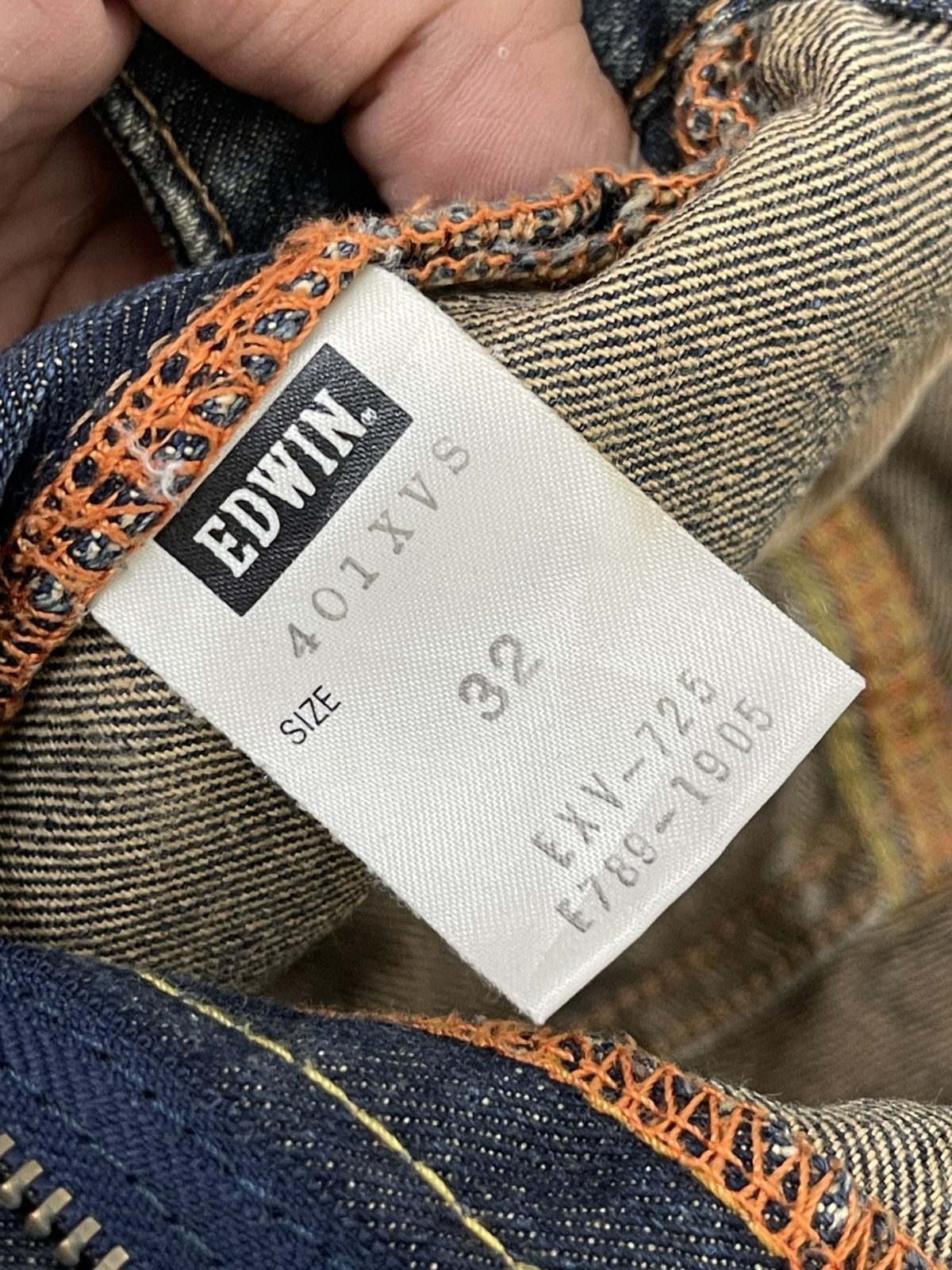 Edwin Flare Loose Jeans Edwin XVs Faded Distress Boot Cut 9🟦 Size US 33 - 19 Thumbnail