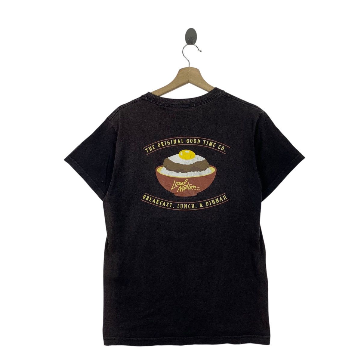 Vintage LOCAL MOTION HAWAII Breakfast Natural Faded Tee Shirt Size US M / EU 48-50 / 2 - 6 Thumbnail