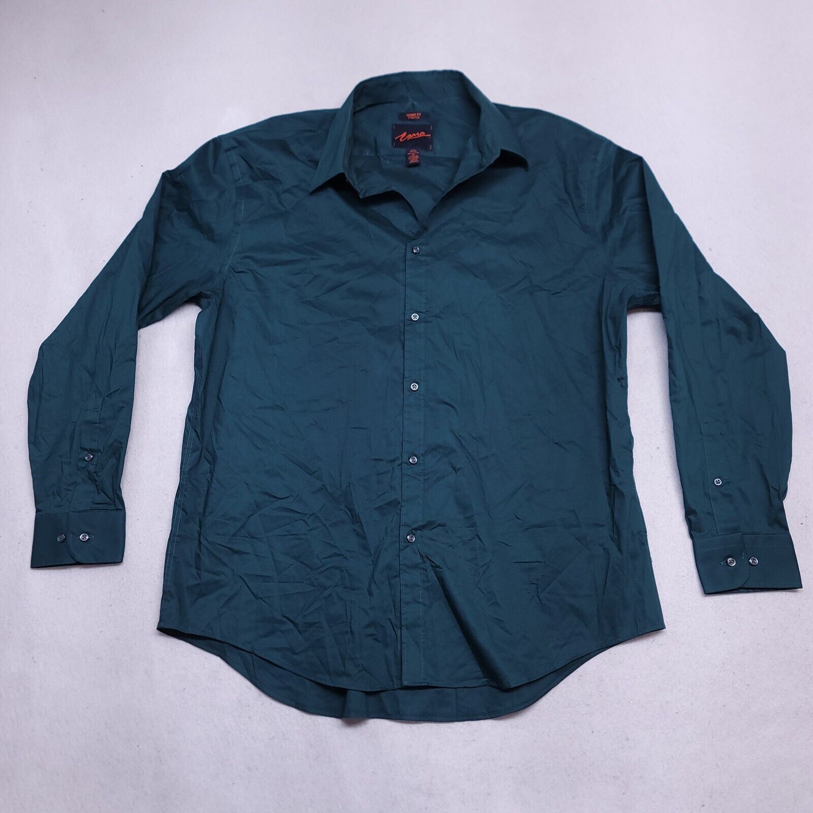 Egara Egara Casual Button Up Shirt Mens Size 34/35 17 1/2 Green Size US M / EU 48-50 / 2 - 2 Thumbnail